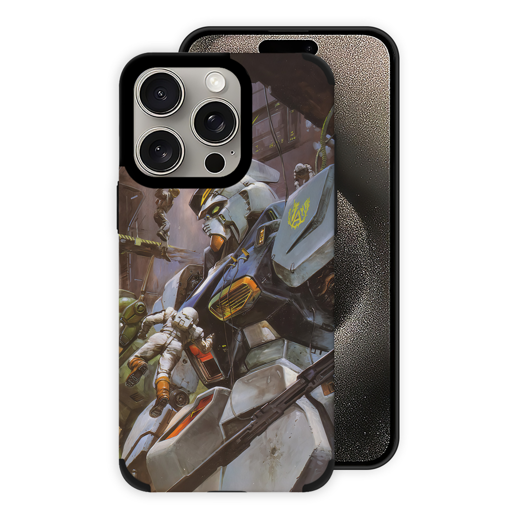 （画像用） 機動戦士ガンダム Mobile Suit Gundam 【iPhone15ProMax対応】 PUレザー スマホケース 耐衝撃＆黄変防止