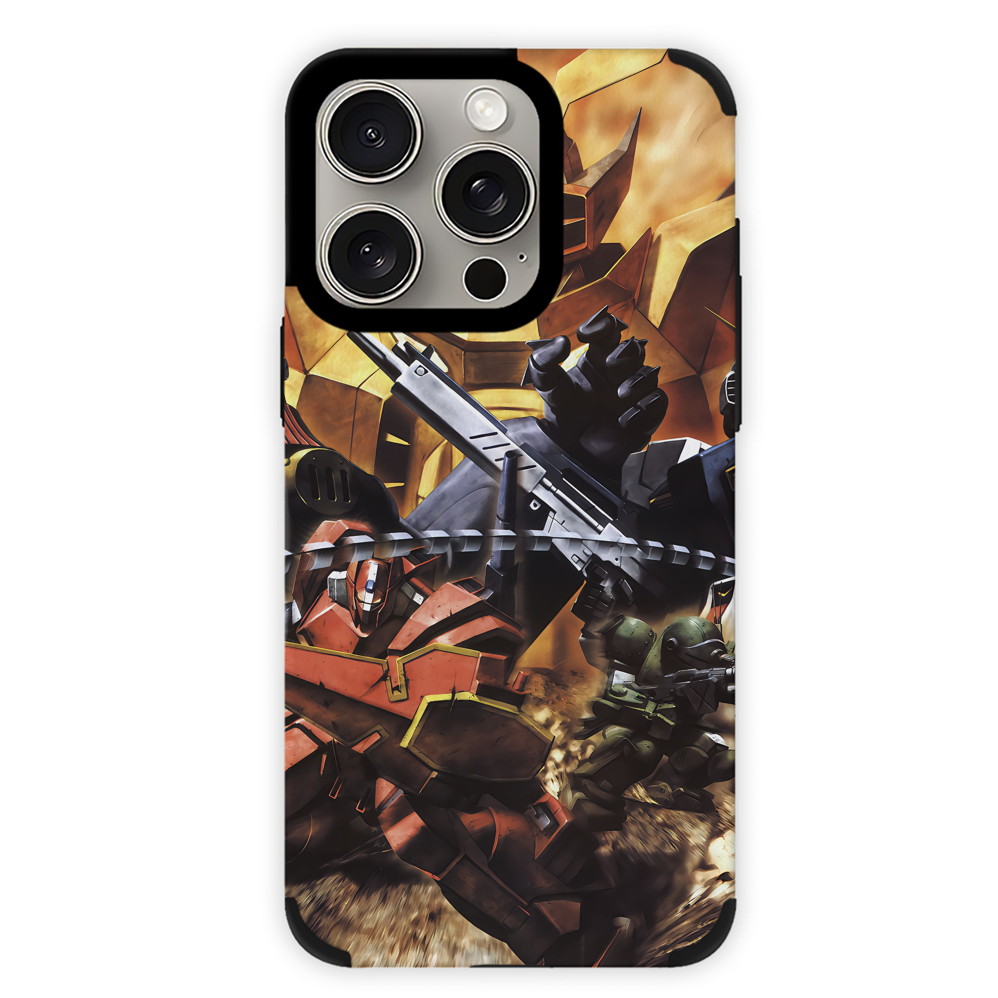 （画像用） 機動戦士ガンダム Mobile Suit Gundam 【iPhone15ProMax対応】 PUレザー スマホケース 耐衝撃＆黄変防止