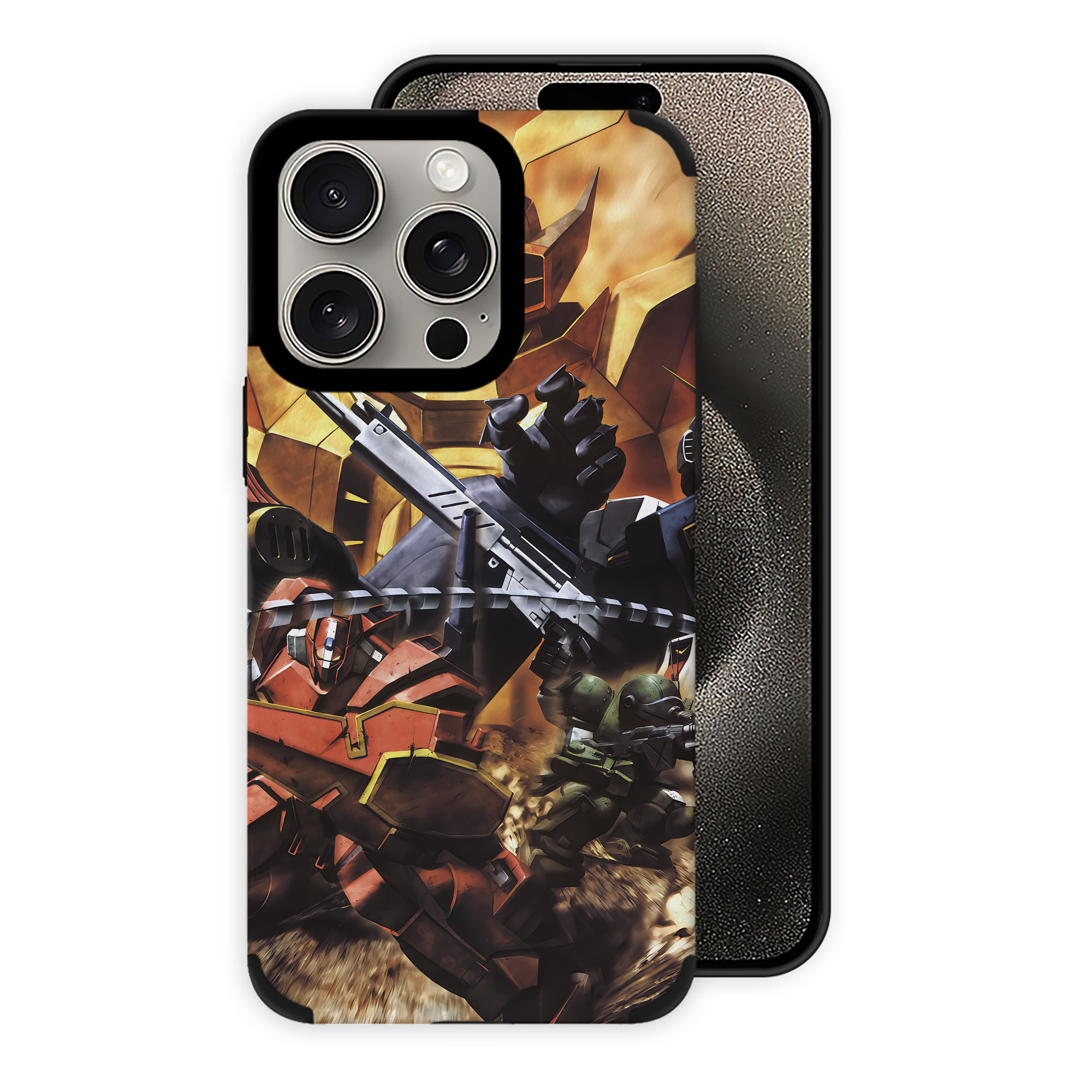 （画像用） 機動戦士ガンダム Mobile Suit Gundam 【iPhone15ProMax対応】 PUレザー スマホケース 耐衝撃＆黄変防止