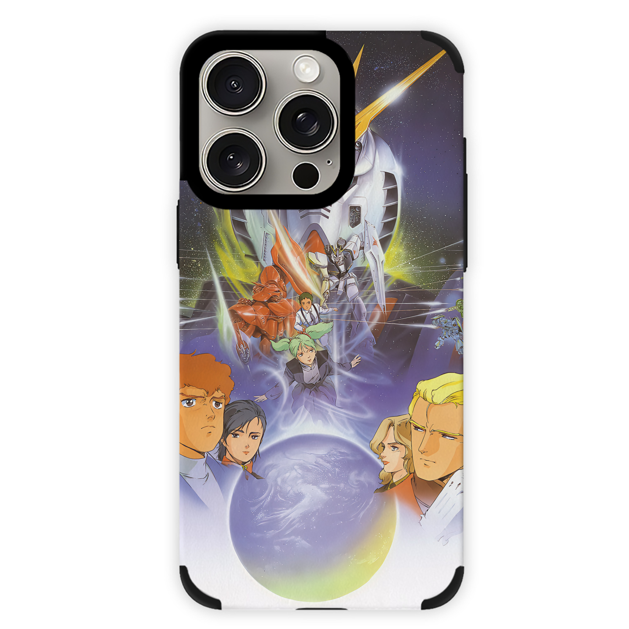 （画像用） 機動戦士ガンダム Mobile Suit Gundam 【iPhone15ProMax対応】 PUレザー スマホケース 耐衝撃＆黄変防止