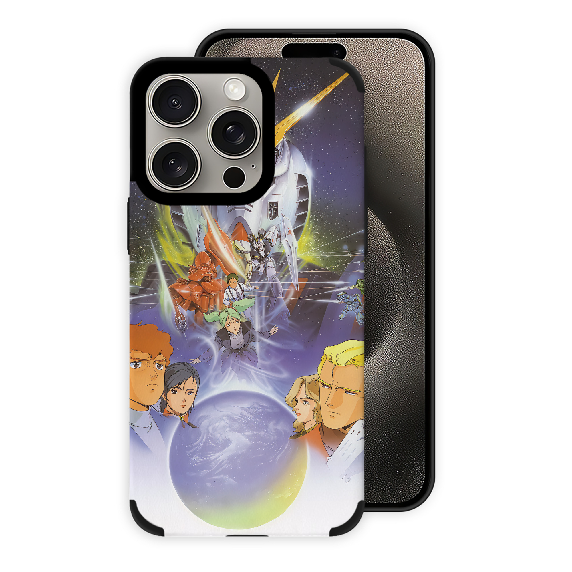 （画像用） 機動戦士ガンダム Mobile Suit Gundam 【iPhone15ProMax対応】 PUレザー スマホケース 耐衝撃＆黄変防止