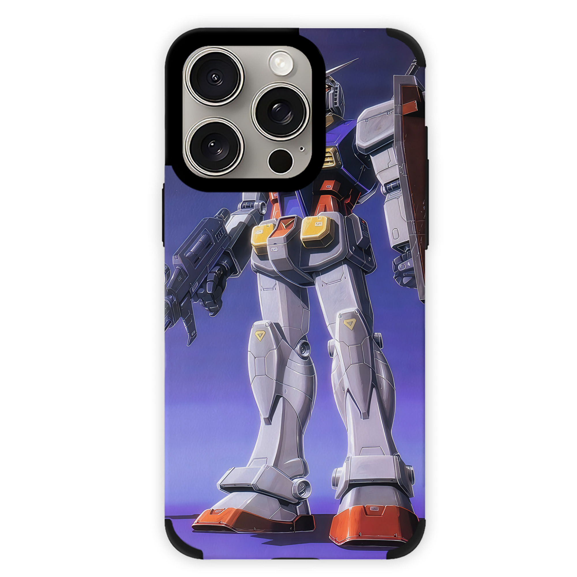（画像用） 機動戦士ガンダム Mobile Suit Gundam 【iPhone15ProMax対応】 PUレザー スマホケース 耐衝撃＆黄変防止
