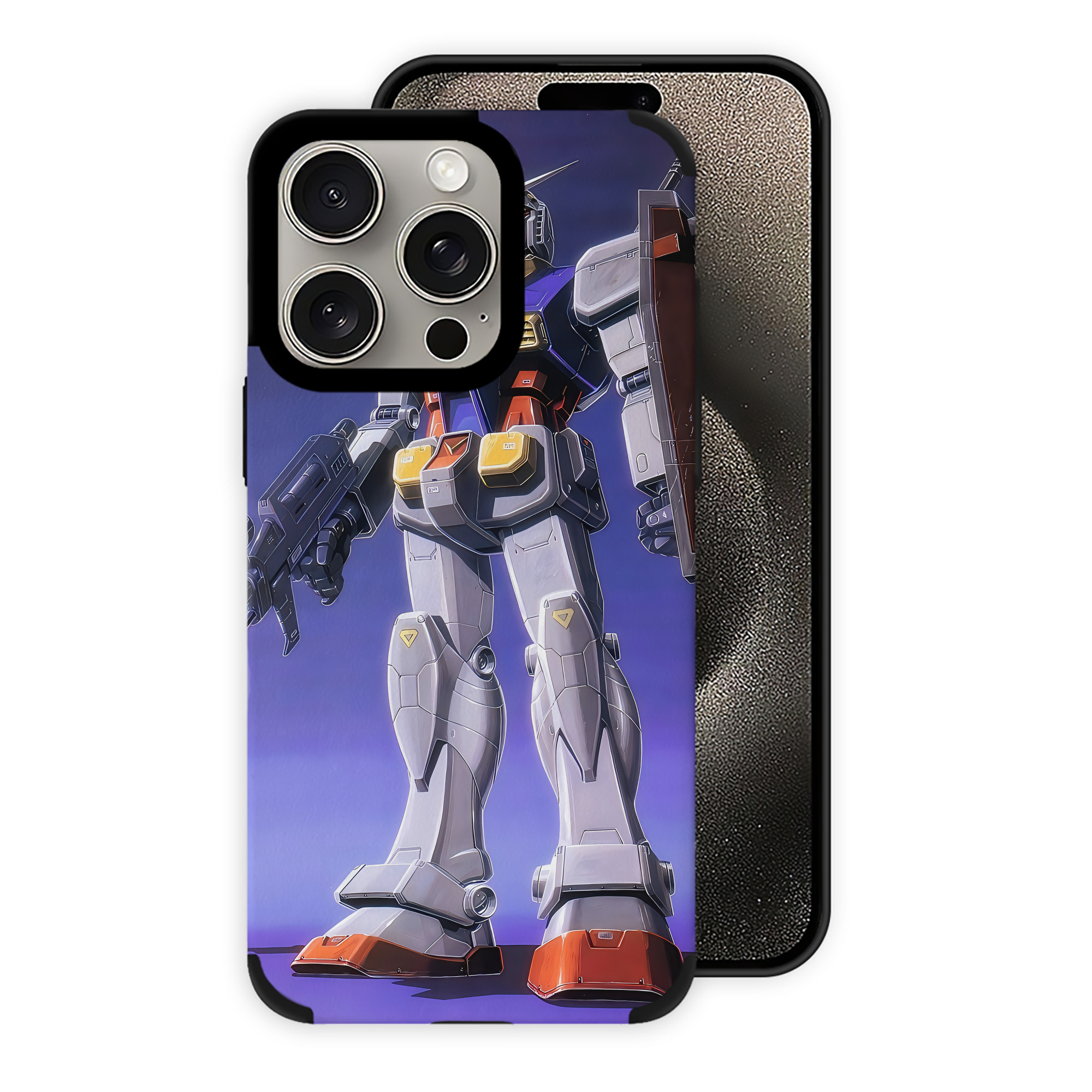 （画像用） 機動戦士ガンダム Mobile Suit Gundam 【iPhone15ProMax対応】 PUレザー スマホケース 耐衝撃＆黄変防止
