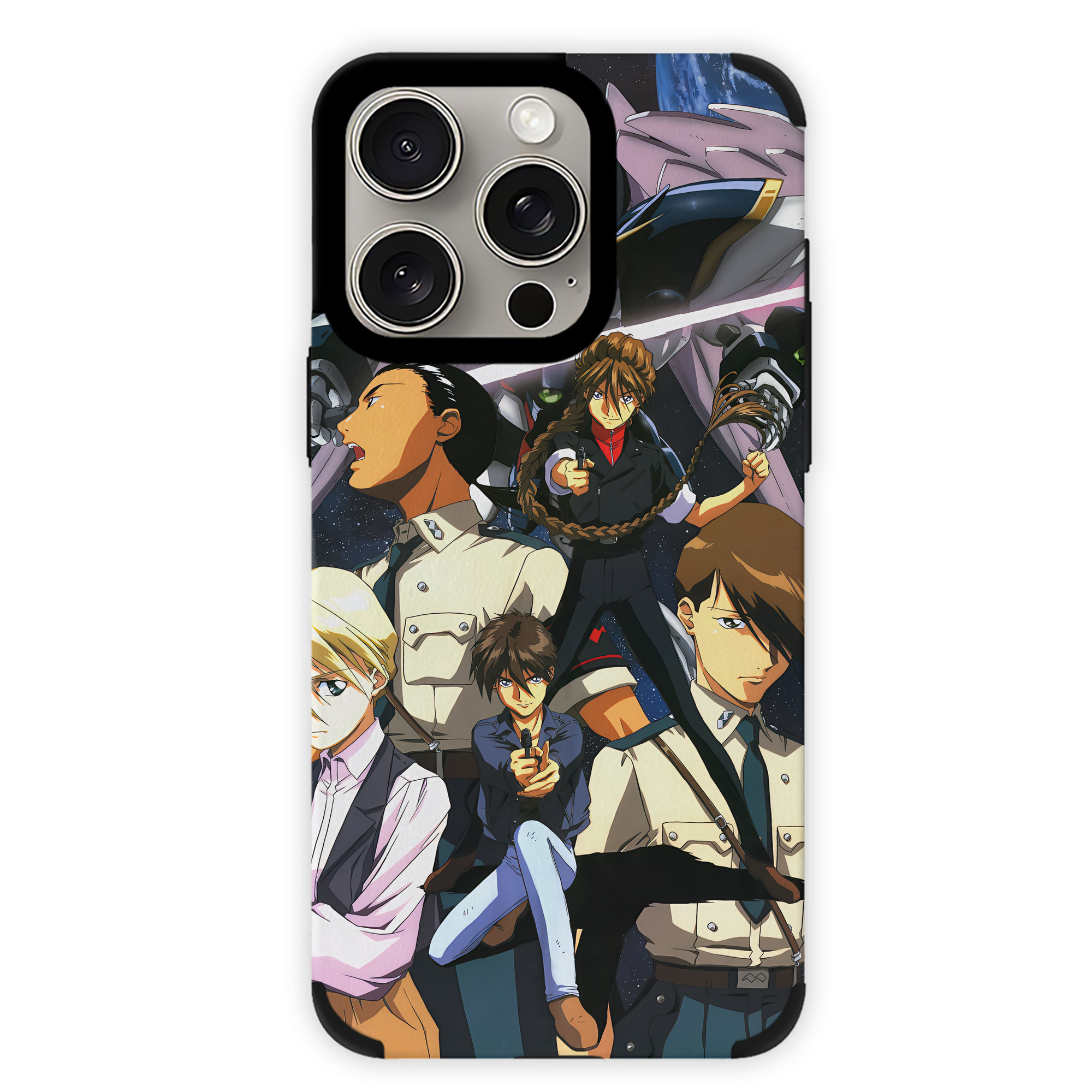 （画像用） 機動戦士ガンダム Mobile Suit Gundam 【iPhone15ProMax対応】 PUレザー スマホケース 耐衝撃＆黄変防止