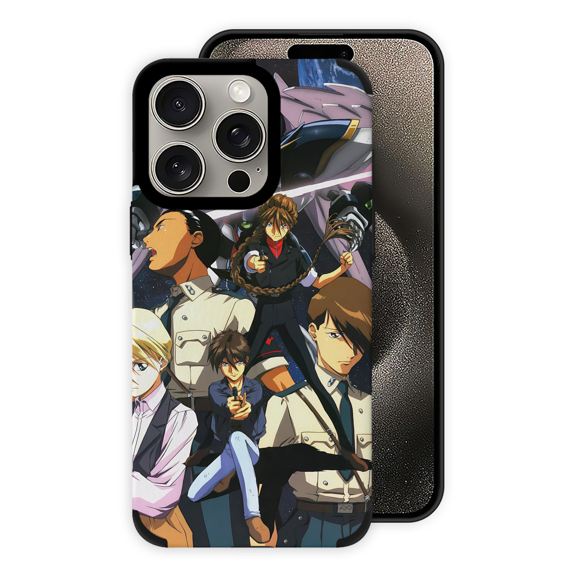 （画像用） 機動戦士ガンダム Mobile Suit Gundam 【iPhone15ProMax対応】 PUレザー スマホケース 耐衝撃＆黄変防止