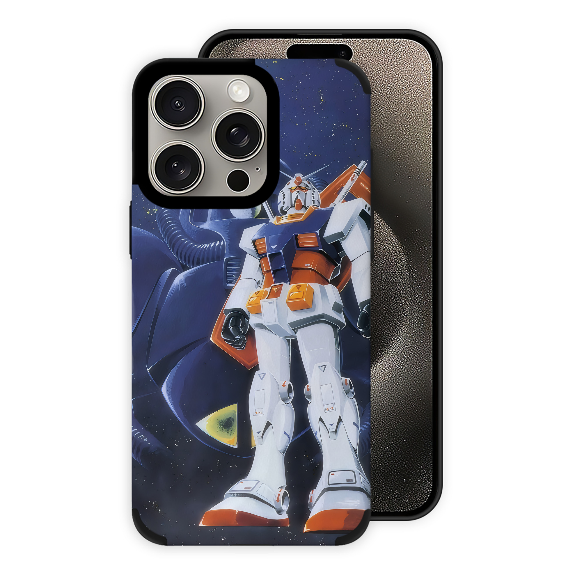 （画像用） 機動戦士ガンダム Mobile Suit Gundam 【iPhone15ProMax対応】 PUレザー スマホケース 耐衝撃＆黄変防止