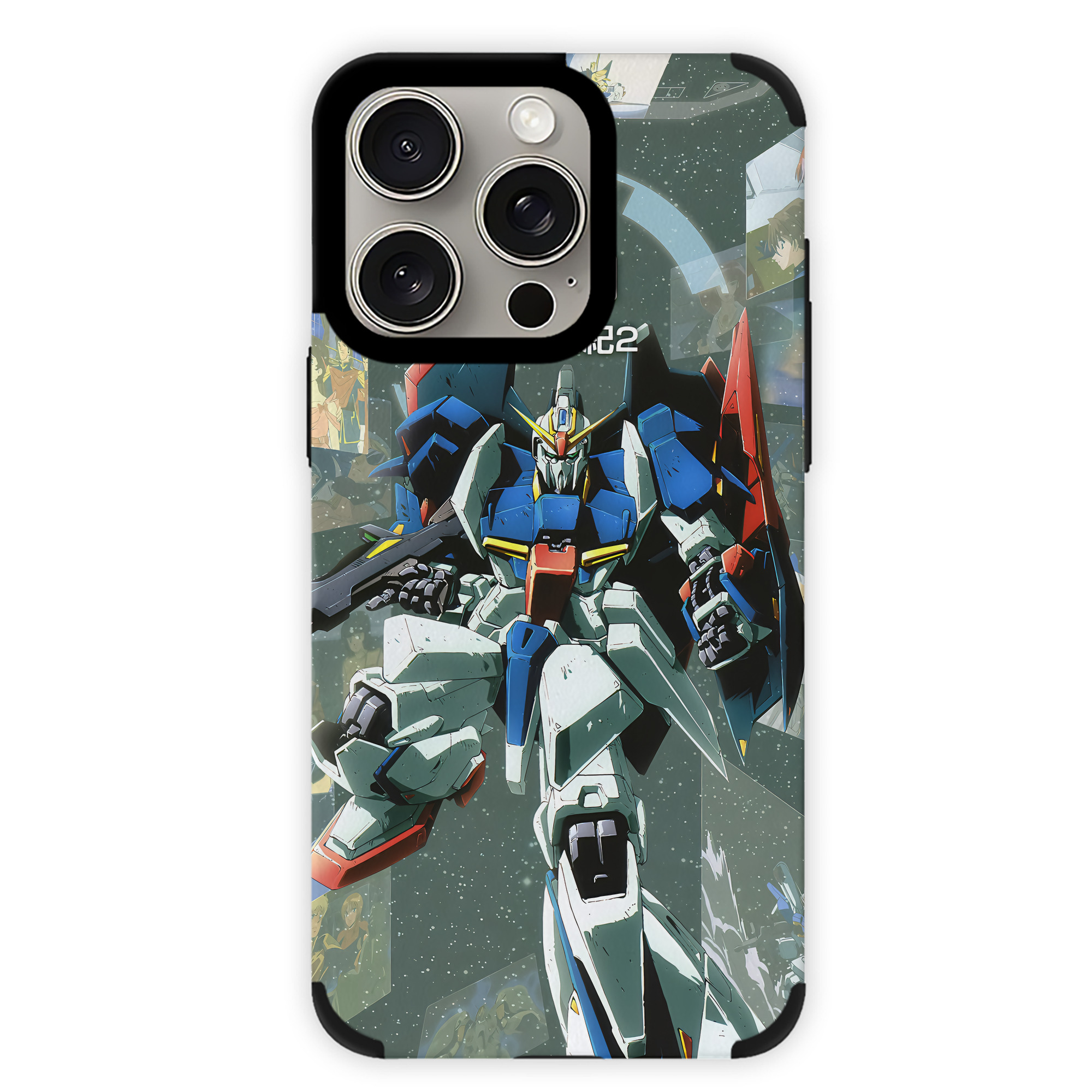 （画像用） 機動戦士ガンダム Mobile Suit Gundam 【iPhone15ProMax対応】 PUレザー スマホケース 耐衝撃＆黄変防止