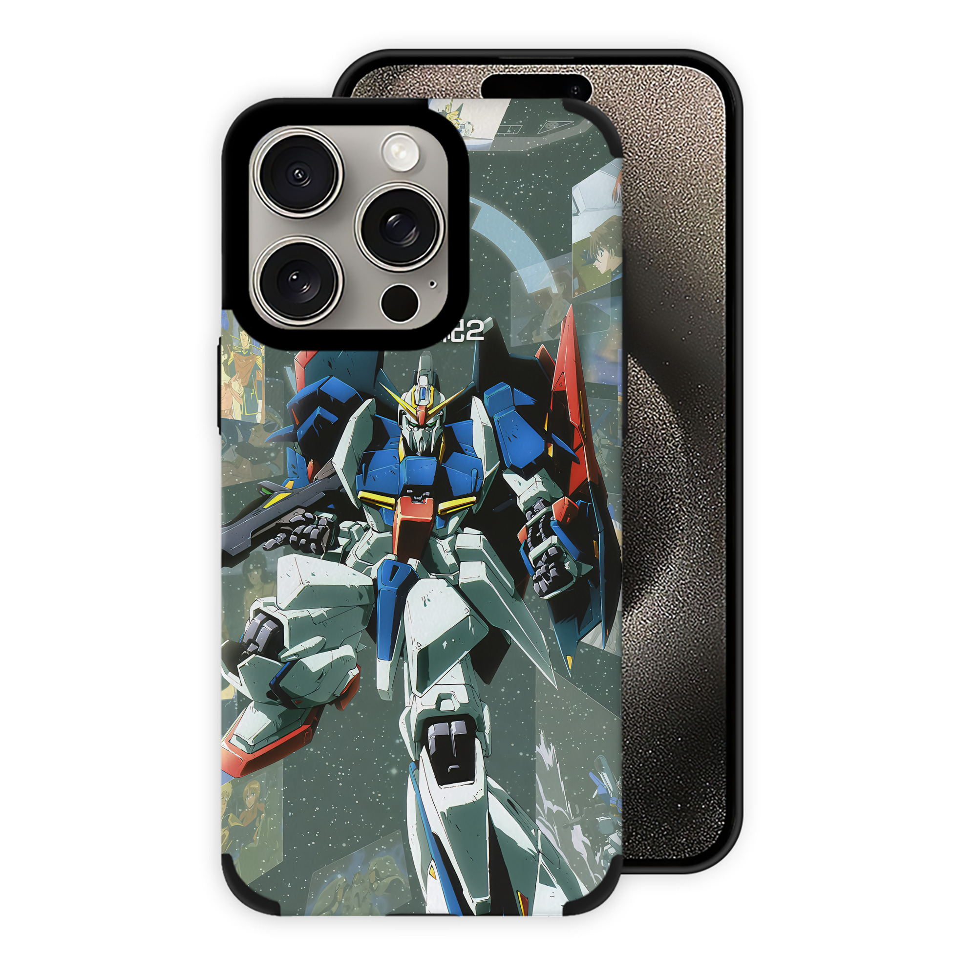 （画像用） 機動戦士ガンダム Mobile Suit Gundam 【iPhone15ProMax対応】 PUレザー スマホケース 耐衝撃＆黄変防止