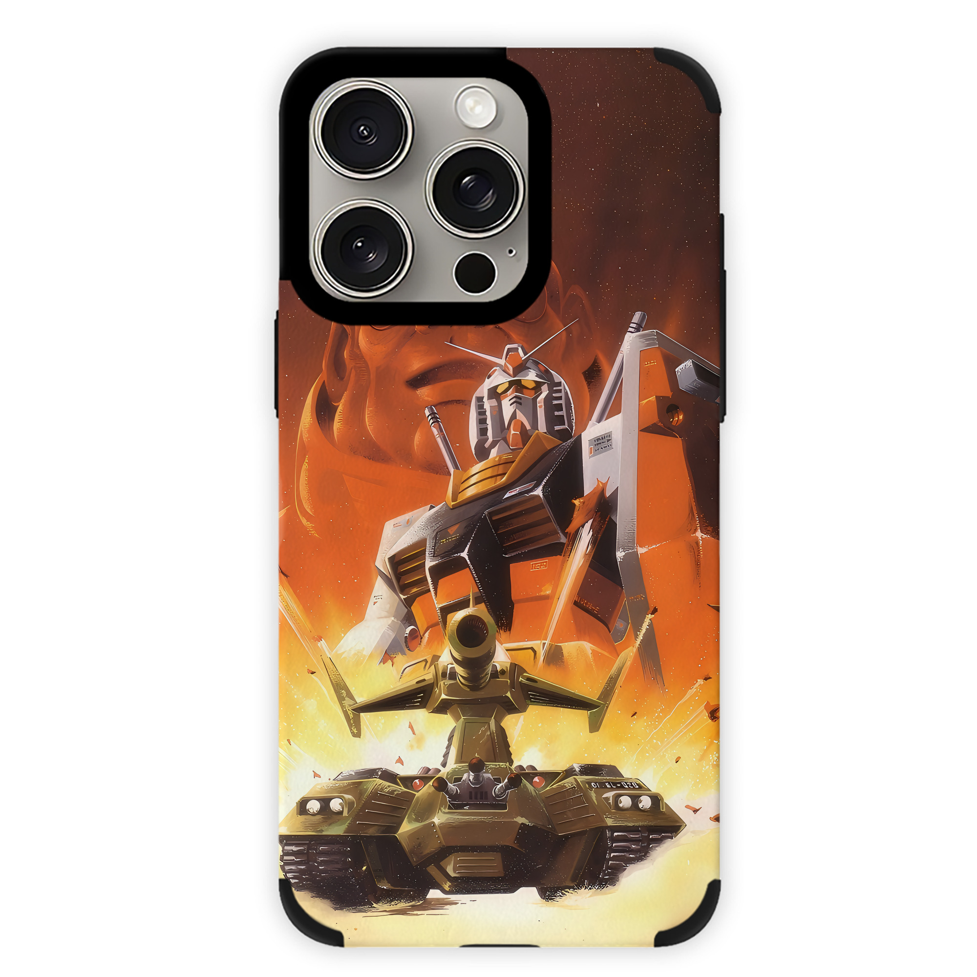 （画像用） 機動戦士ガンダム Mobile Suit Gundam 【iPhone15ProMax対応】 PUレザー スマホケース 耐衝撃＆黄変防止