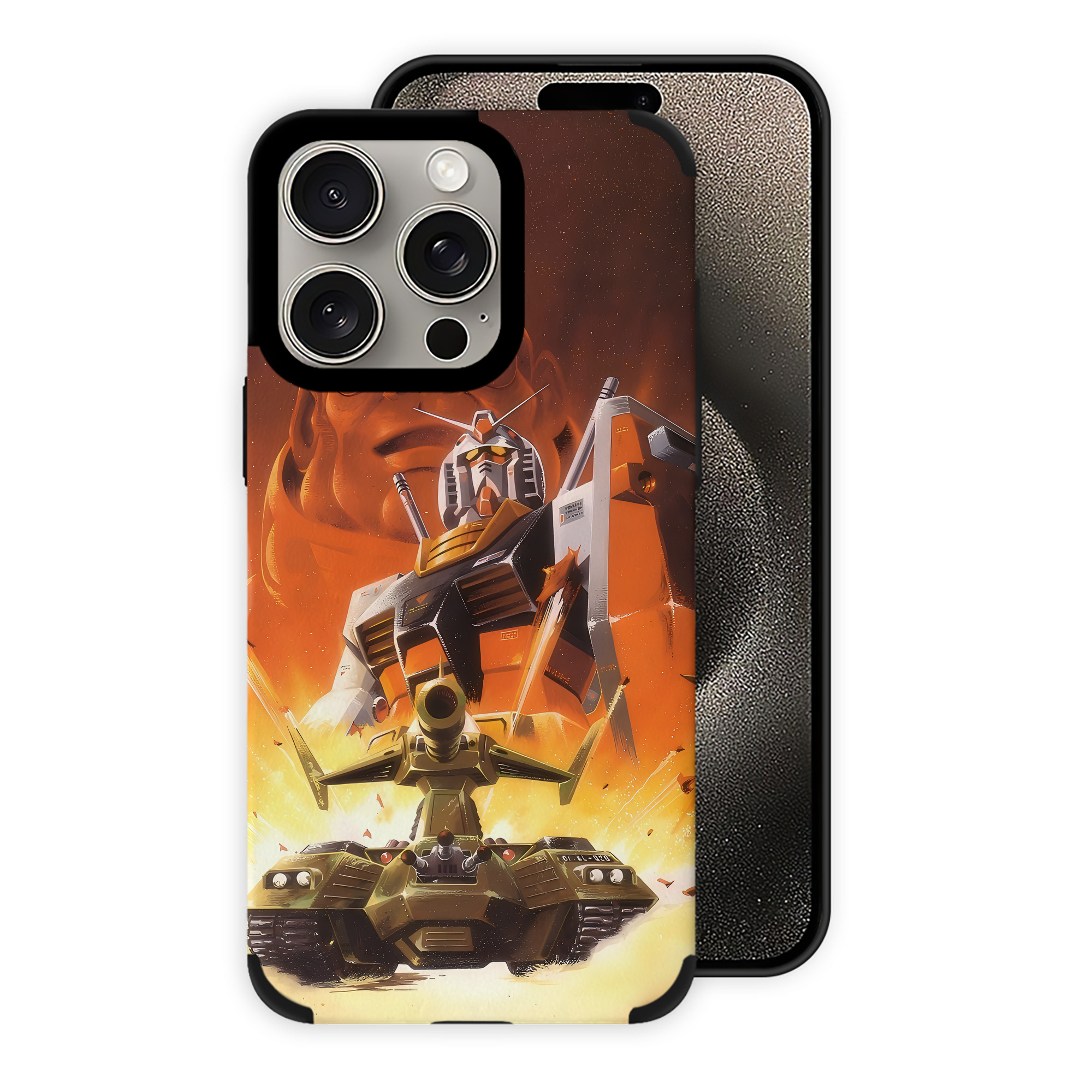 （画像用） 機動戦士ガンダム Mobile Suit Gundam 【iPhone15ProMax対応】 PUレザー スマホケース 耐衝撃＆黄変防止