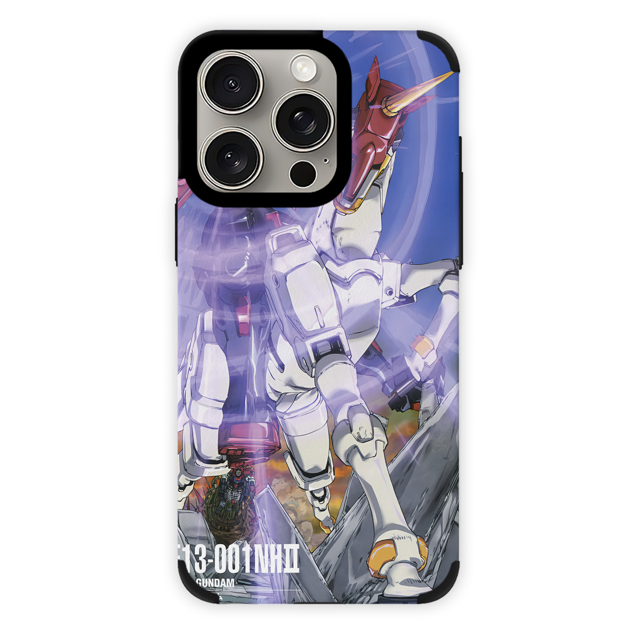 （画像用） 機動戦士ガンダム Mobile Suit Gundam 【iPhone15ProMax対応】 PUレザー スマホケース 耐衝撃＆黄変防止