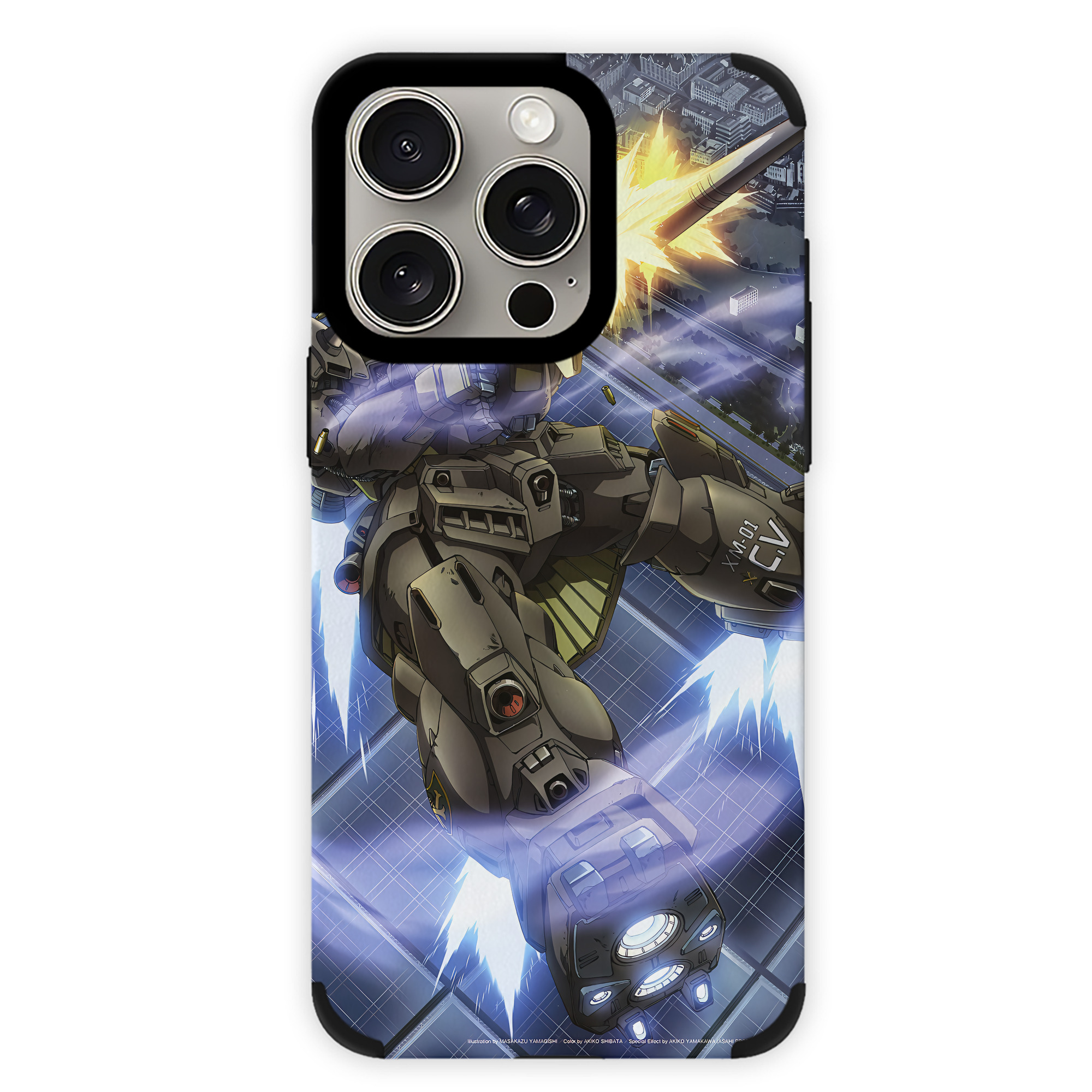 （画像用） 機動戦士ガンダム Mobile Suit Gundam 【iPhone15ProMax対応】 PUレザー スマホケース 耐衝撃＆黄変防止