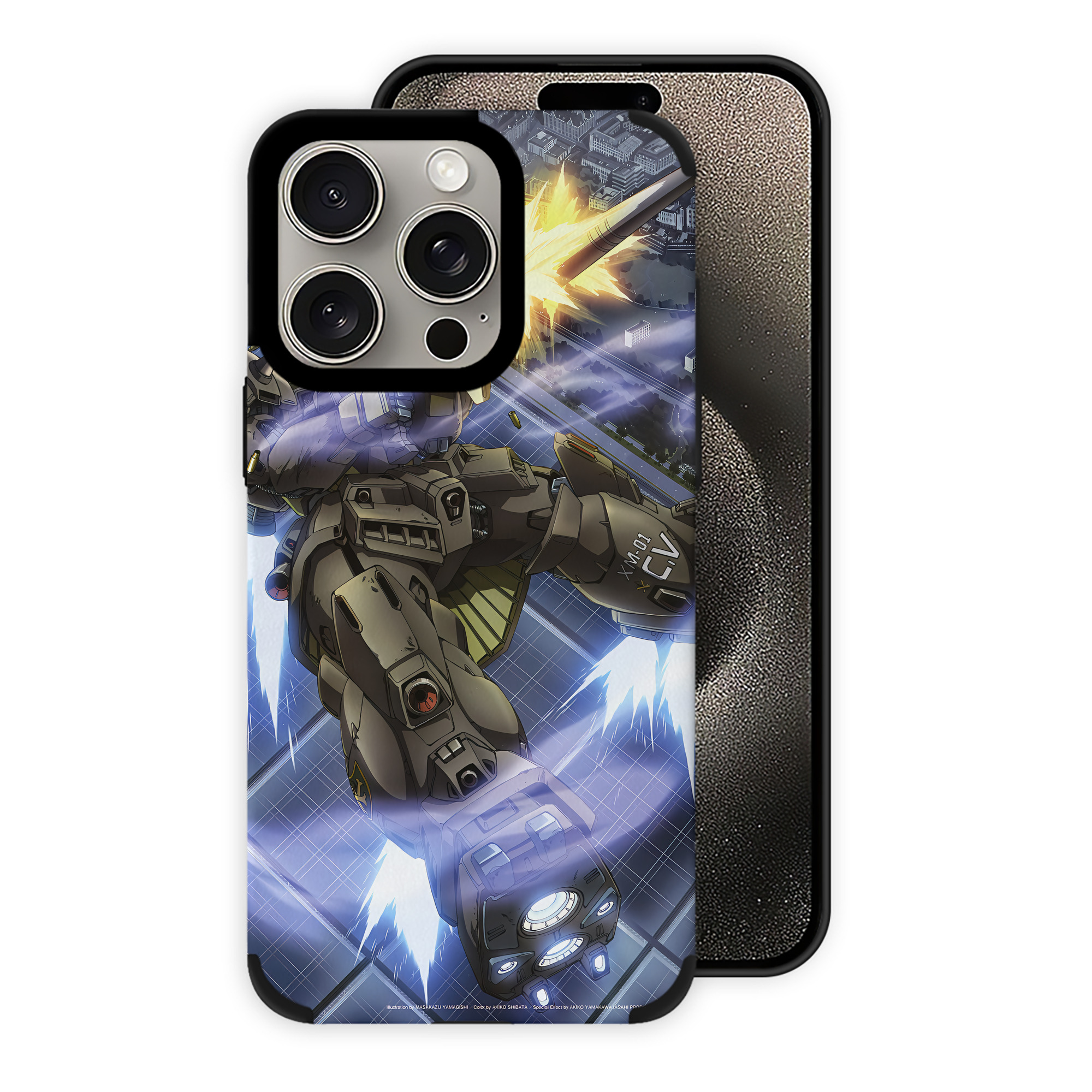 （画像用） 機動戦士ガンダム Mobile Suit Gundam 【iPhone15ProMax対応】 PUレザー スマホケース 耐衝撃＆黄変防止