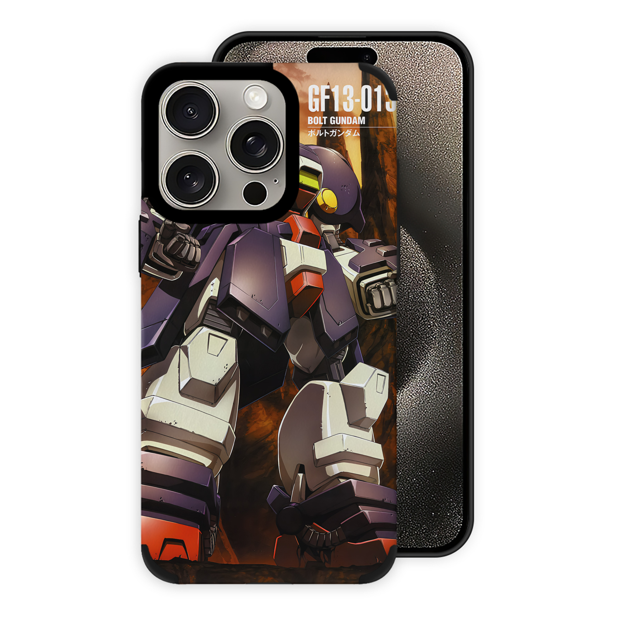 （画像用） 機動戦士ガンダム Mobile Suit Gundam 【iPhone15ProMax対応】 PUレザー スマホケース 耐衝撃＆黄変防止