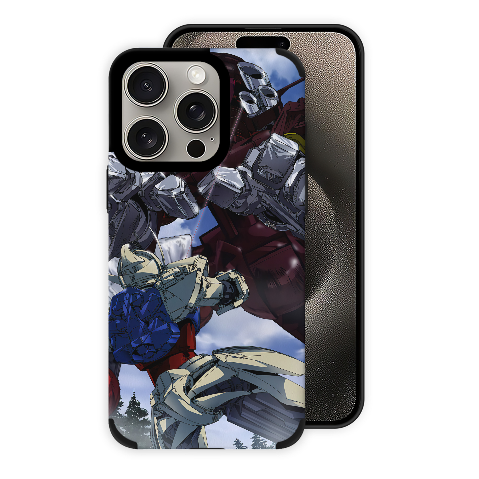 （画像用） 機動戦士ガンダム Mobile Suit Gundam 【iPhone15ProMax対応】 PUレザー スマホケース 耐衝撃＆黄変防止