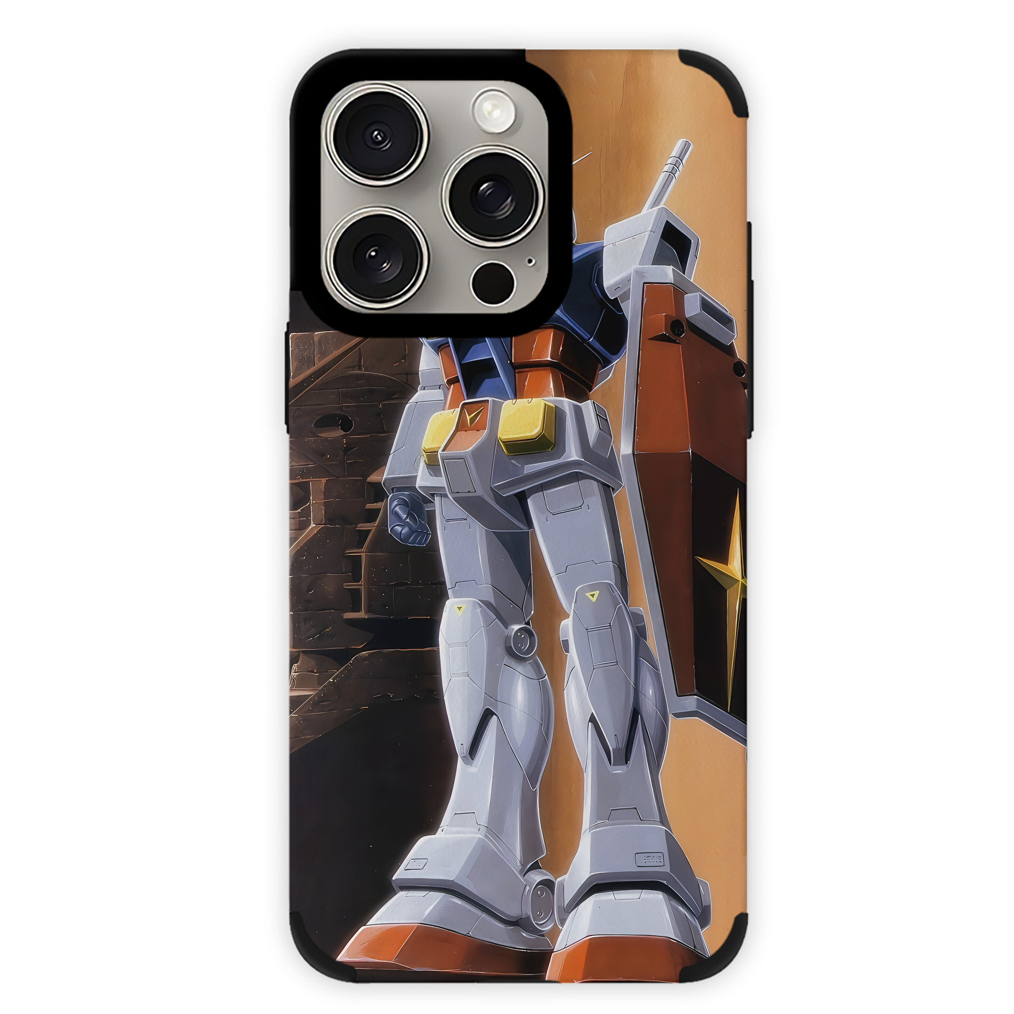 （画像用） 機動戦士ガンダム Mobile Suit Gundam 【iPhone15ProMax対応】 PUレザー スマホケース 耐衝撃＆黄変防止