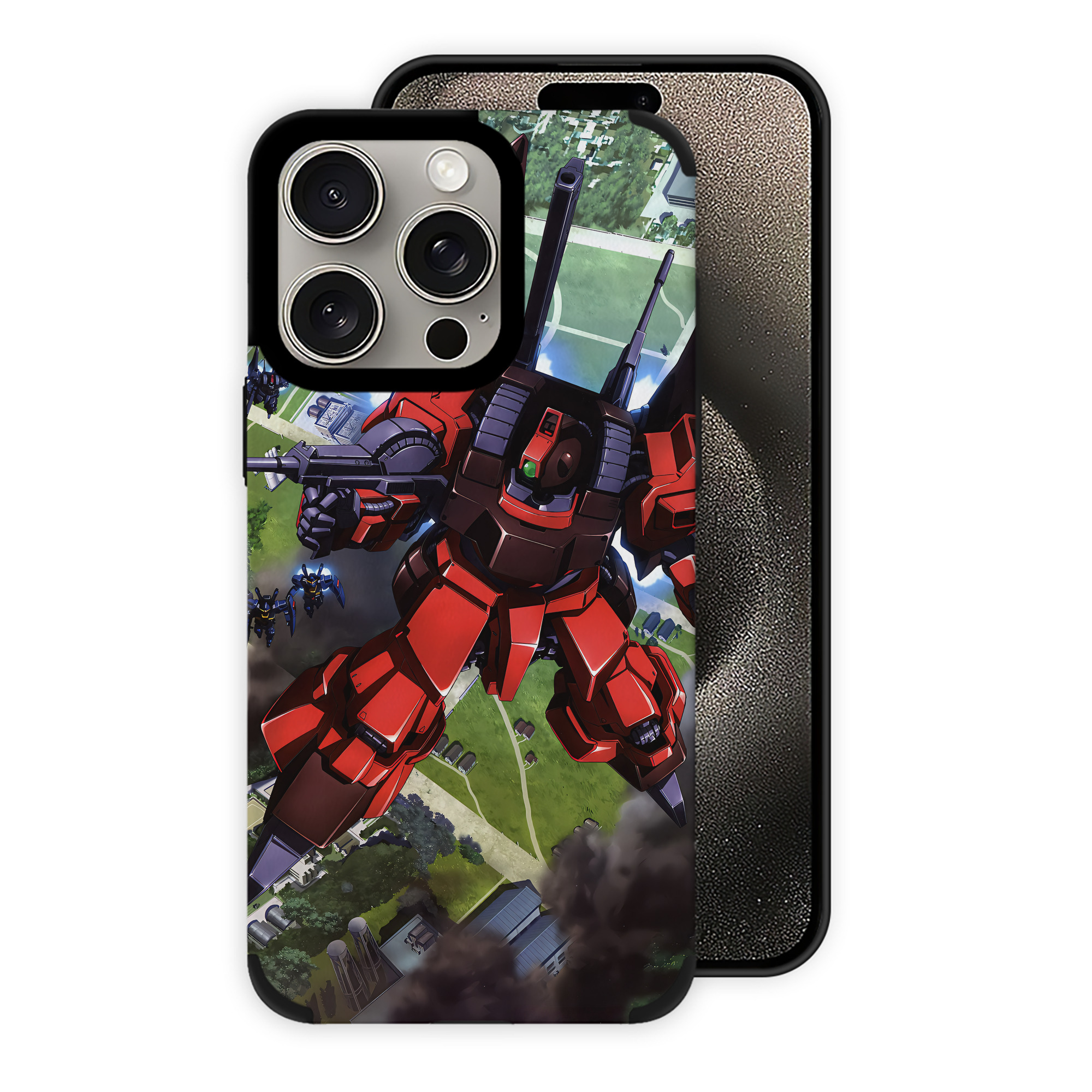 （画像用） 機動戦士ガンダム Mobile Suit Gundam 【iPhone15ProMax対応】 PUレザー スマホケース 耐衝撃＆黄変防止