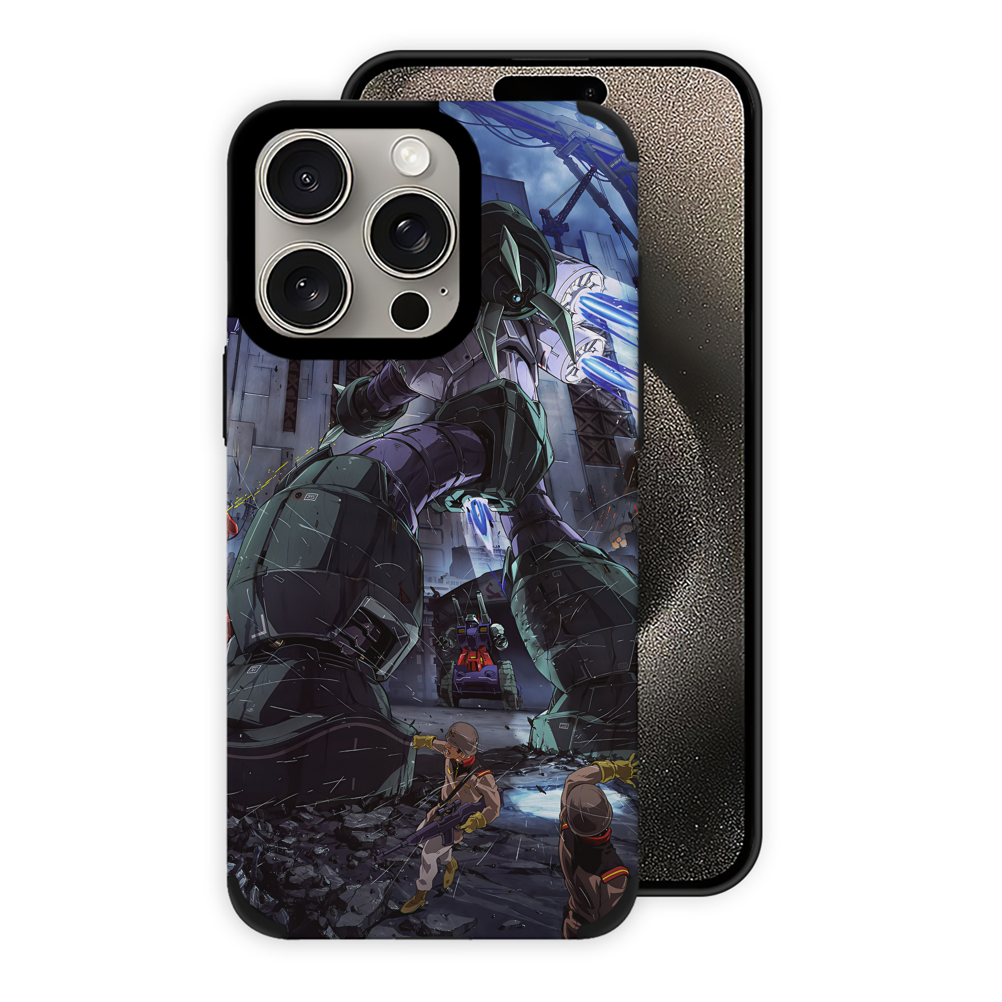 （画像用） 機動戦士ガンダム Mobile Suit Gundam 【iPhone15ProMax対応】 PUレザー スマホケース 耐衝撃＆黄変防止