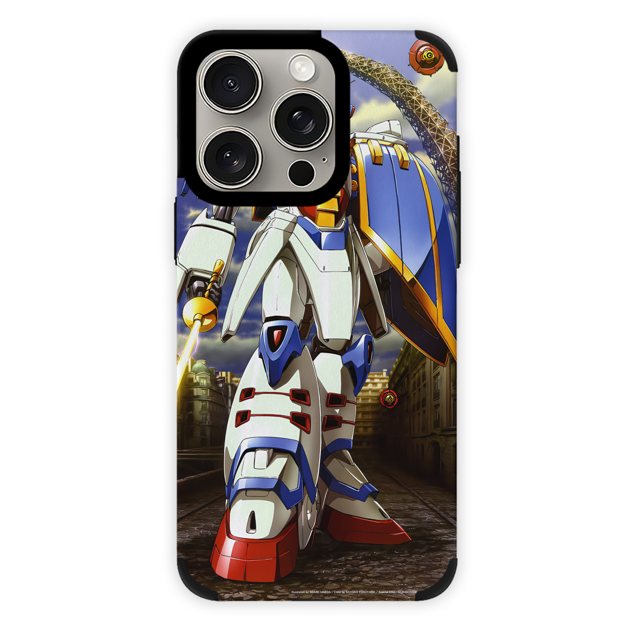 （画像用） 機動戦士ガンダム Mobile Suit Gundam 【iPhone15ProMax対応】 PUレザー スマホケース 耐衝撃＆黄変防止