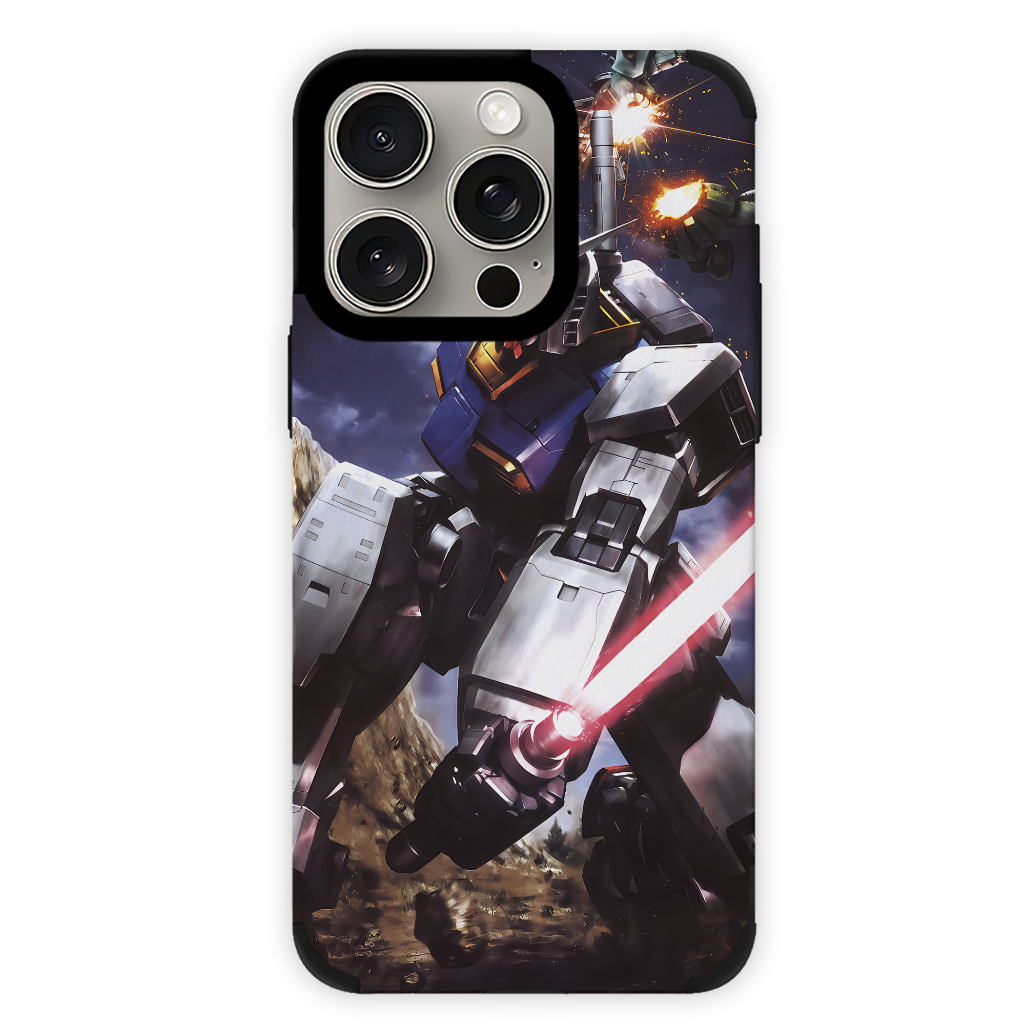 （画像用） 機動戦士ガンダム Mobile Suit Gundam 【iPhone15ProMax対応】 PUレザー スマホケース 耐衝撃＆黄変防止