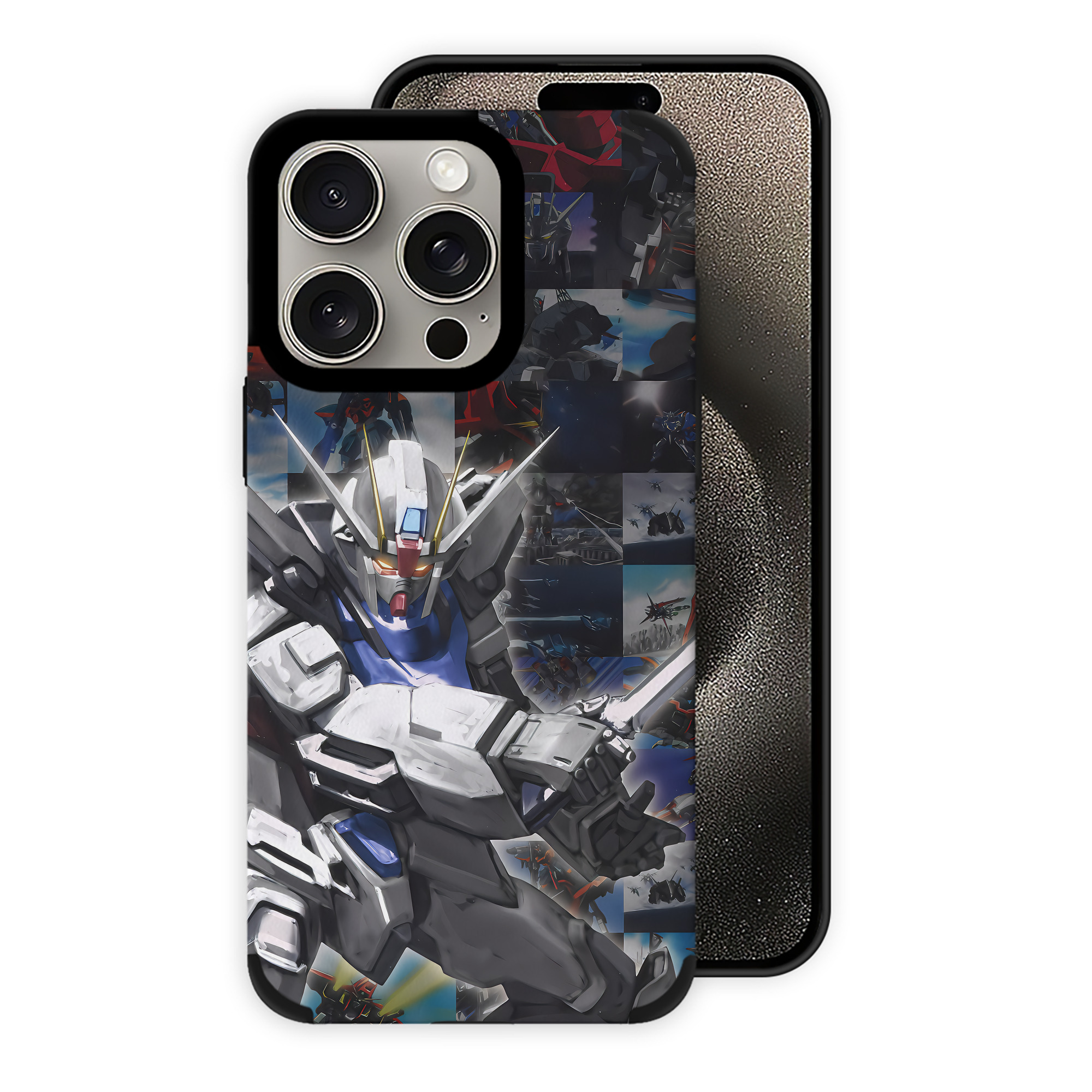 （画像用） 機動戦士ガンダム Mobile Suit Gundam 【iPhone15ProMax対応】 PUレザー スマホケース 耐衝撃＆黄変防止