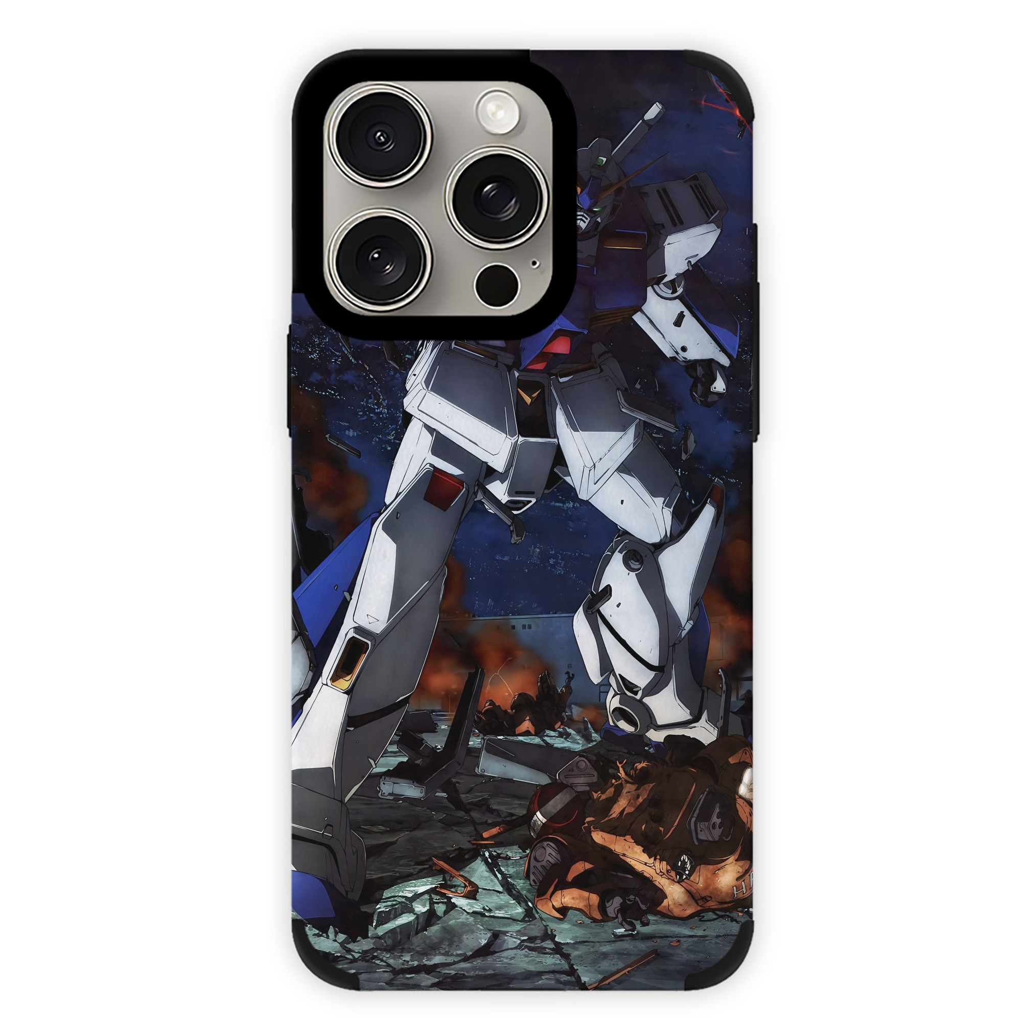 （画像用） 機動戦士ガンダム Mobile Suit Gundam 【iPhone15ProMax対応】 PUレザー スマホケース 耐衝撃＆黄変防止