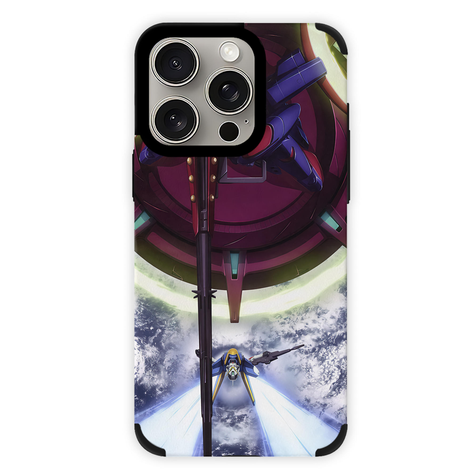 （画像用） 機動戦士ガンダム Mobile Suit Gundam 【iPhone15ProMax対応】 PUレザー スマホケース 耐衝撃＆黄変防止