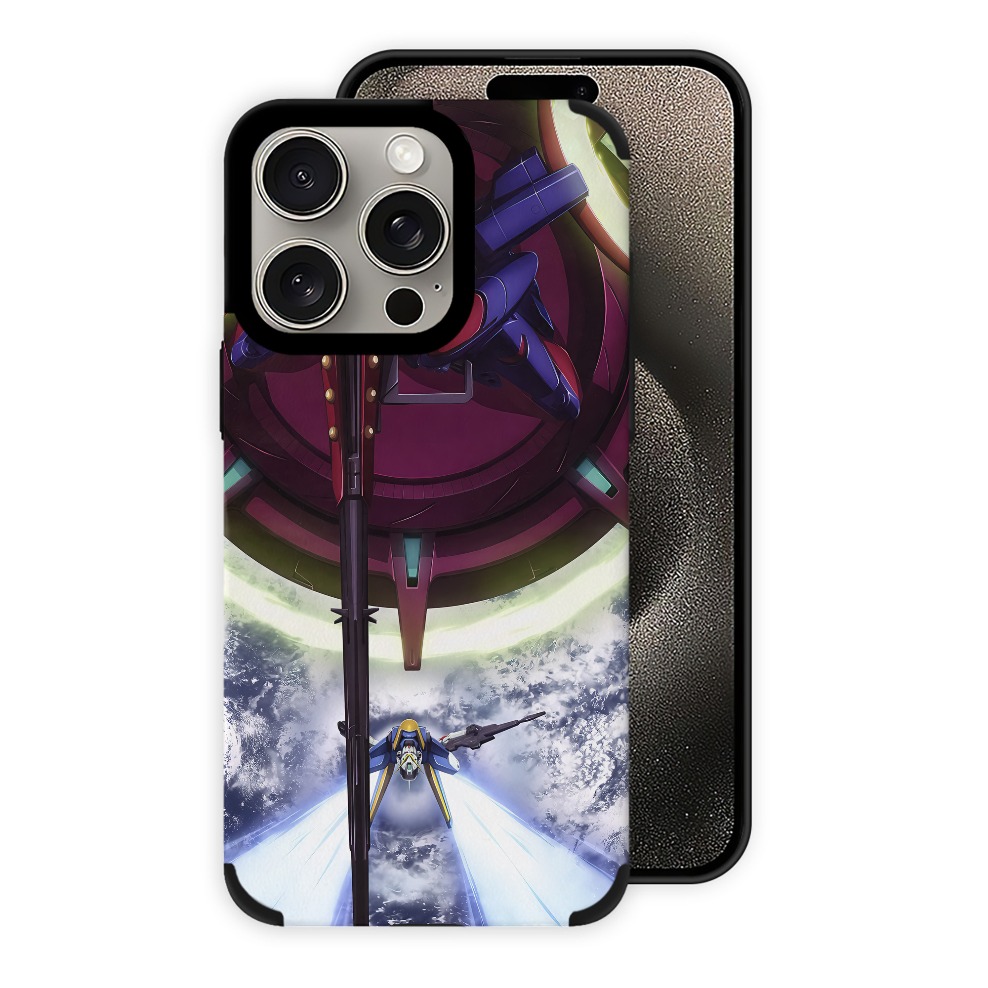 （画像用） 機動戦士ガンダム Mobile Suit Gundam 【iPhone15ProMax対応】 PUレザー スマホケース 耐衝撃＆黄変防止