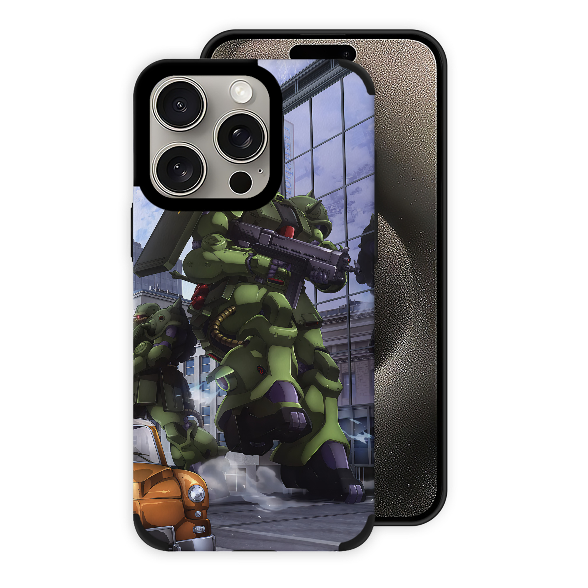 （画像用） 機動戦士ガンダム Mobile Suit Gundam 【iPhone15ProMax対応】 PUレザー スマホケース 耐衝撃＆黄変防止