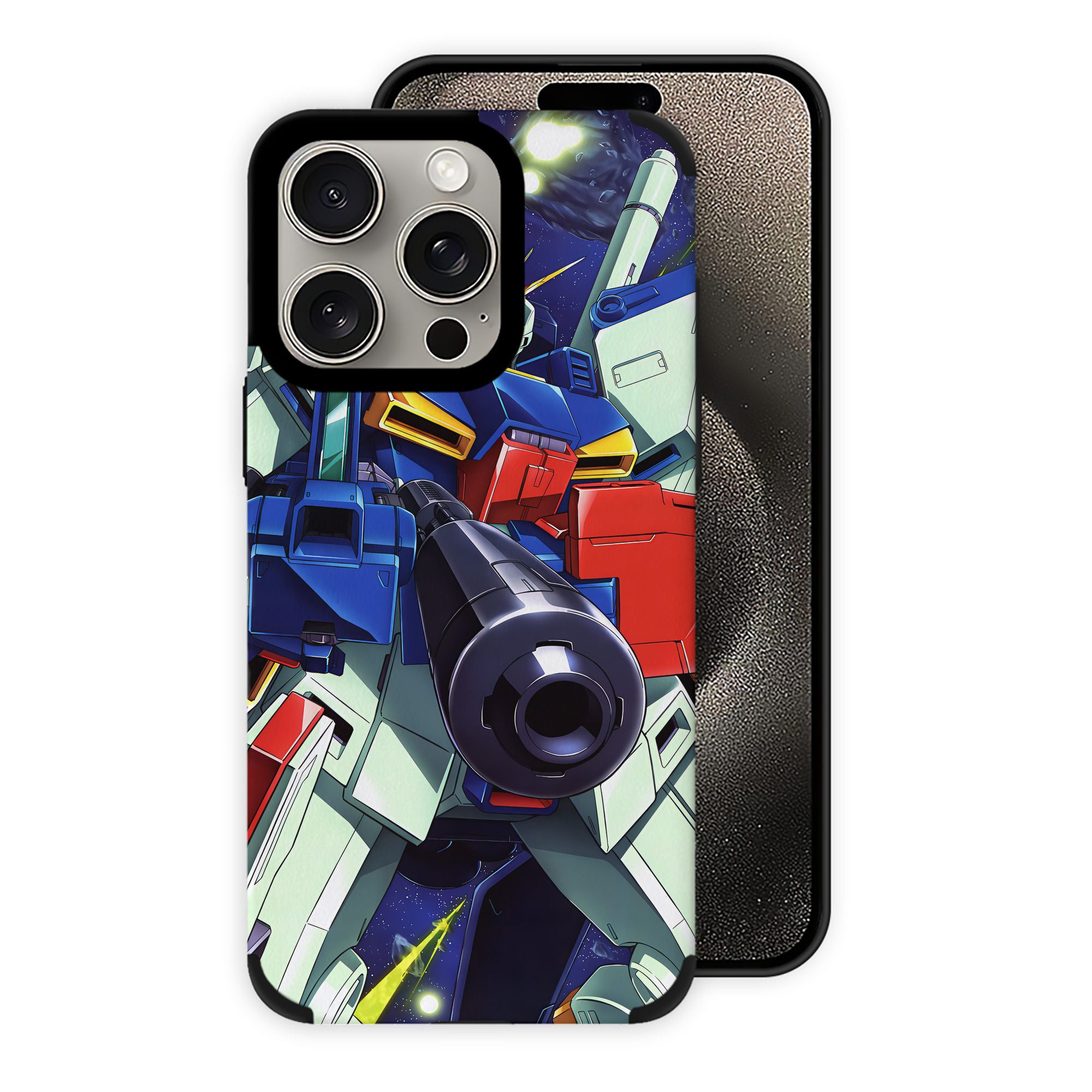 （画像用） 機動戦士ガンダム Mobile Suit Gundam 【iPhone15ProMax対応】 PUレザー スマホケース 耐衝撃＆黄変防止