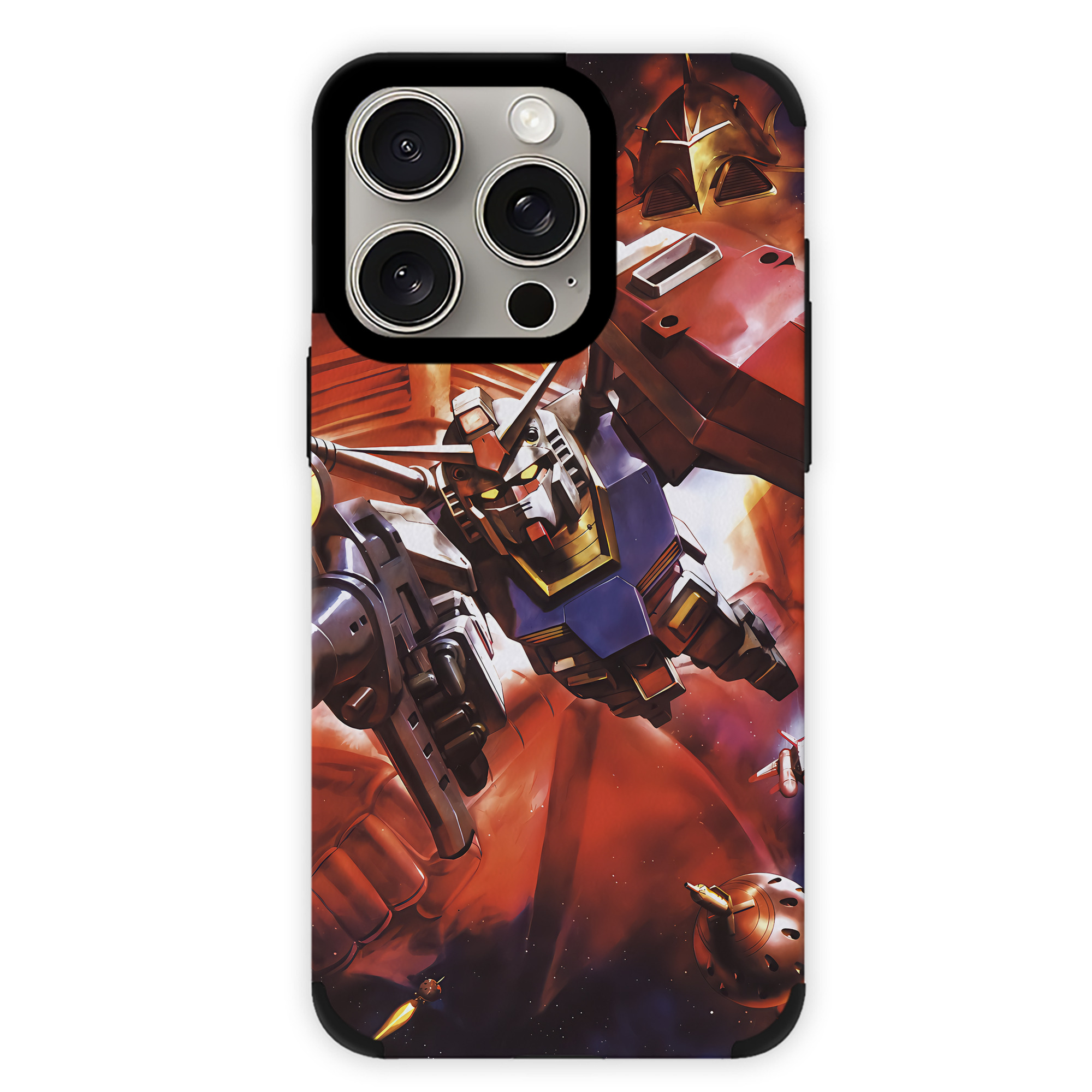 （画像用） 機動戦士ガンダム Mobile Suit Gundam 【iPhone15ProMax対応】 PUレザー スマホケース 耐衝撃＆黄変防止