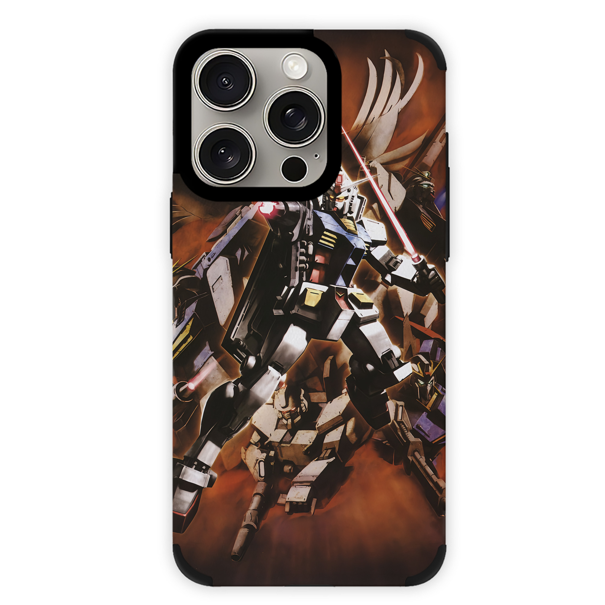 （画像用） 機動戦士ガンダム Mobile Suit Gundam 【iPhone15ProMax対応】 PUレザー スマホケース 耐衝撃＆黄変防止