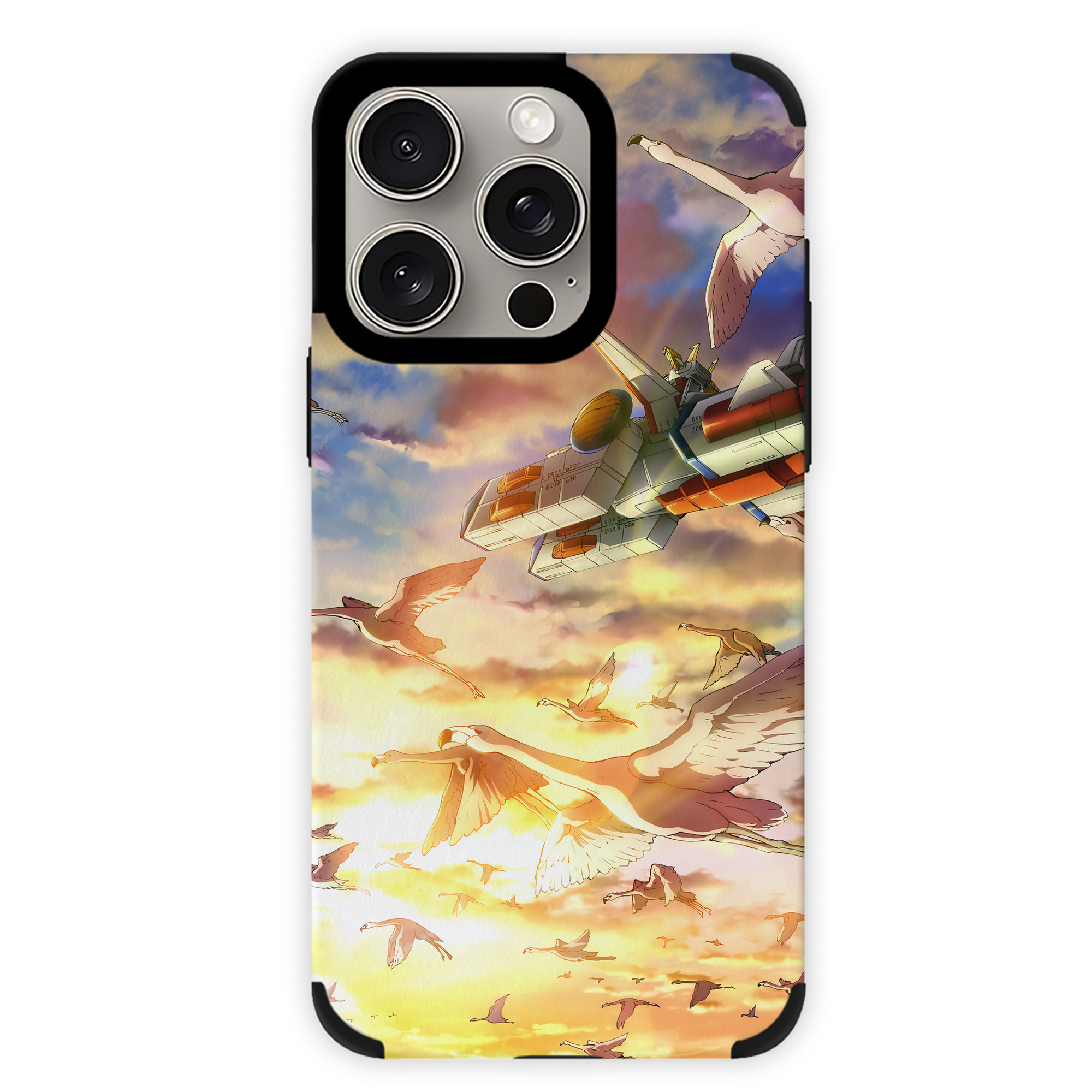 （画像用） 機動戦士ガンダム Mobile Suit Gundam 【iPhone15ProMax対応】 PUレザー スマホケース 耐衝撃＆黄変防止