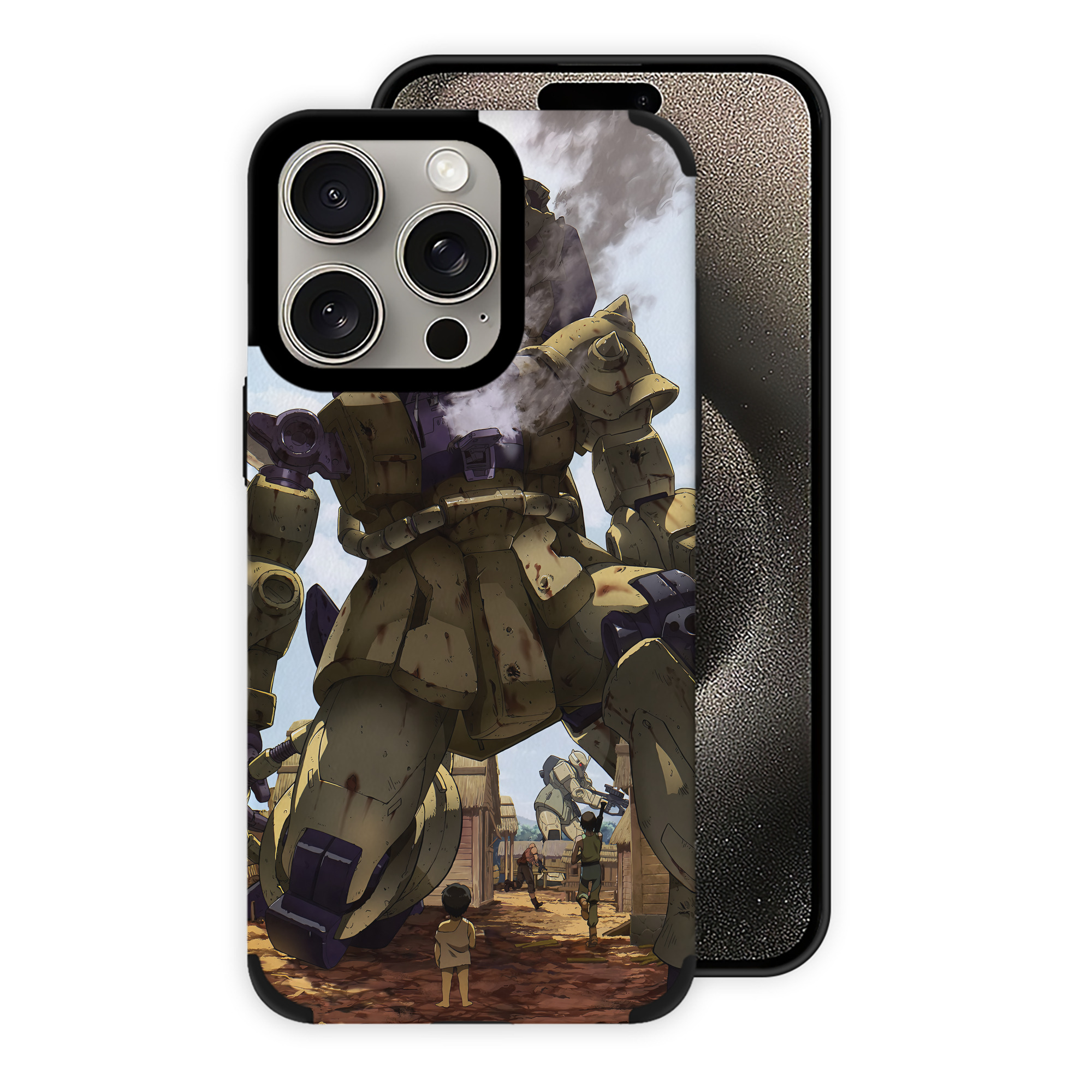 （画像用） 機動戦士ガンダム Mobile Suit Gundam 【iPhone15ProMax対応】 PUレザー スマホケース 耐衝撃＆黄変防止