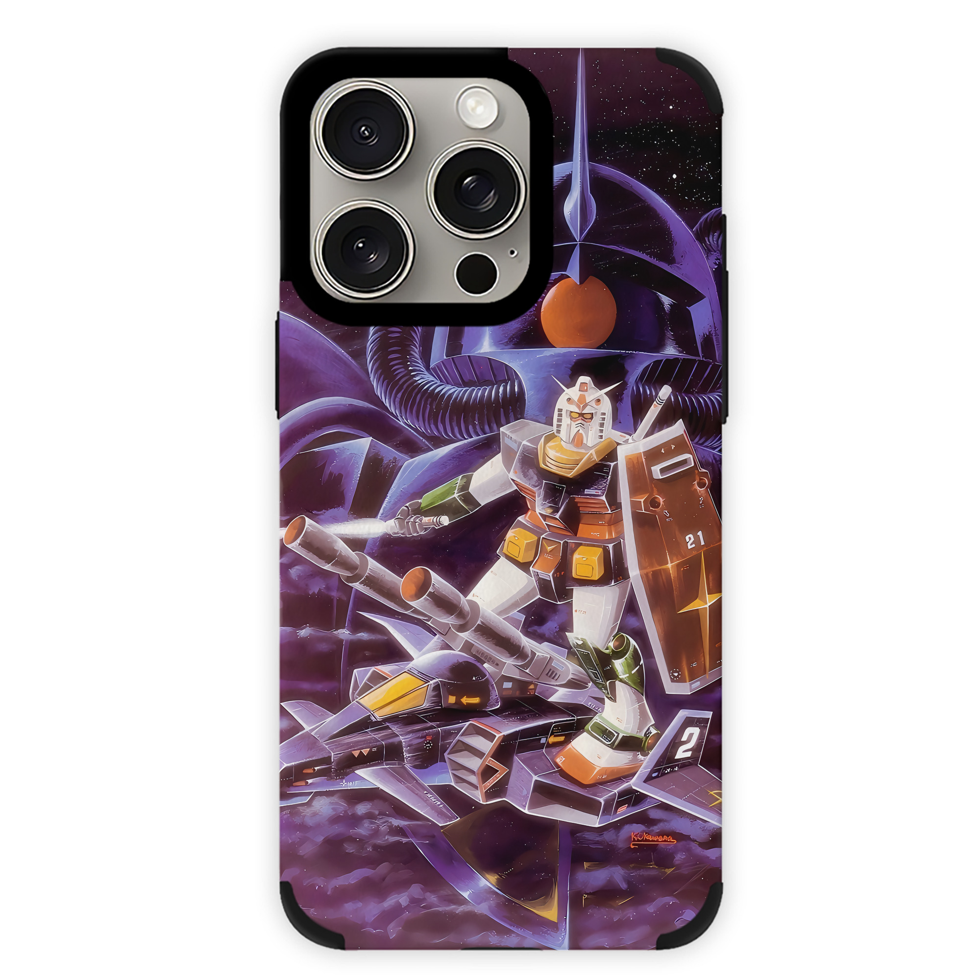 （画像用） 機動戦士ガンダム Mobile Suit Gundam 【iPhone15ProMax対応】 PUレザー スマホケース 耐衝撃＆黄変防止