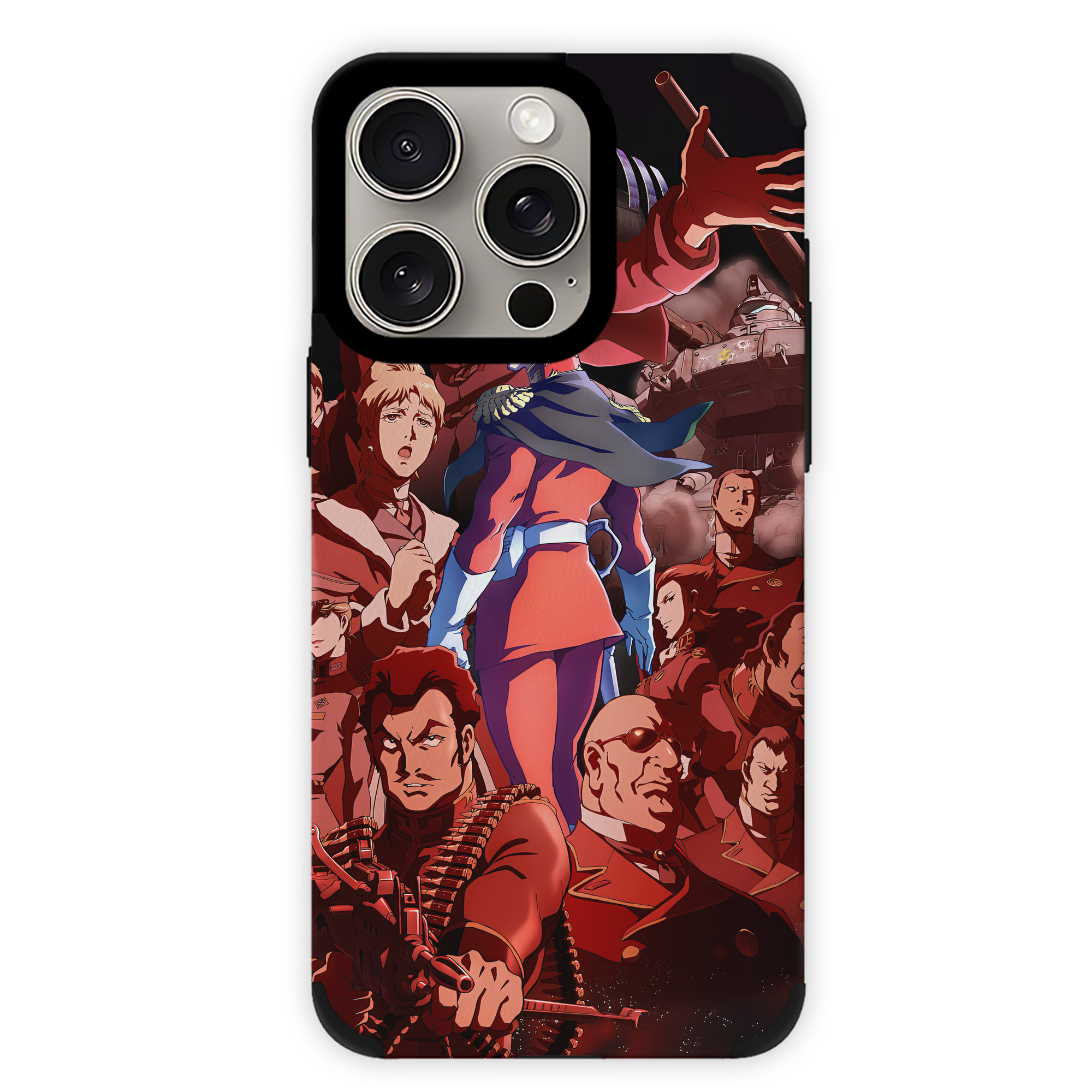 （画像用） 機動戦士ガンダム Mobile Suit Gundam 【iPhone15ProMax対応】 PUレザー スマホケース 耐衝撃＆黄変防止
