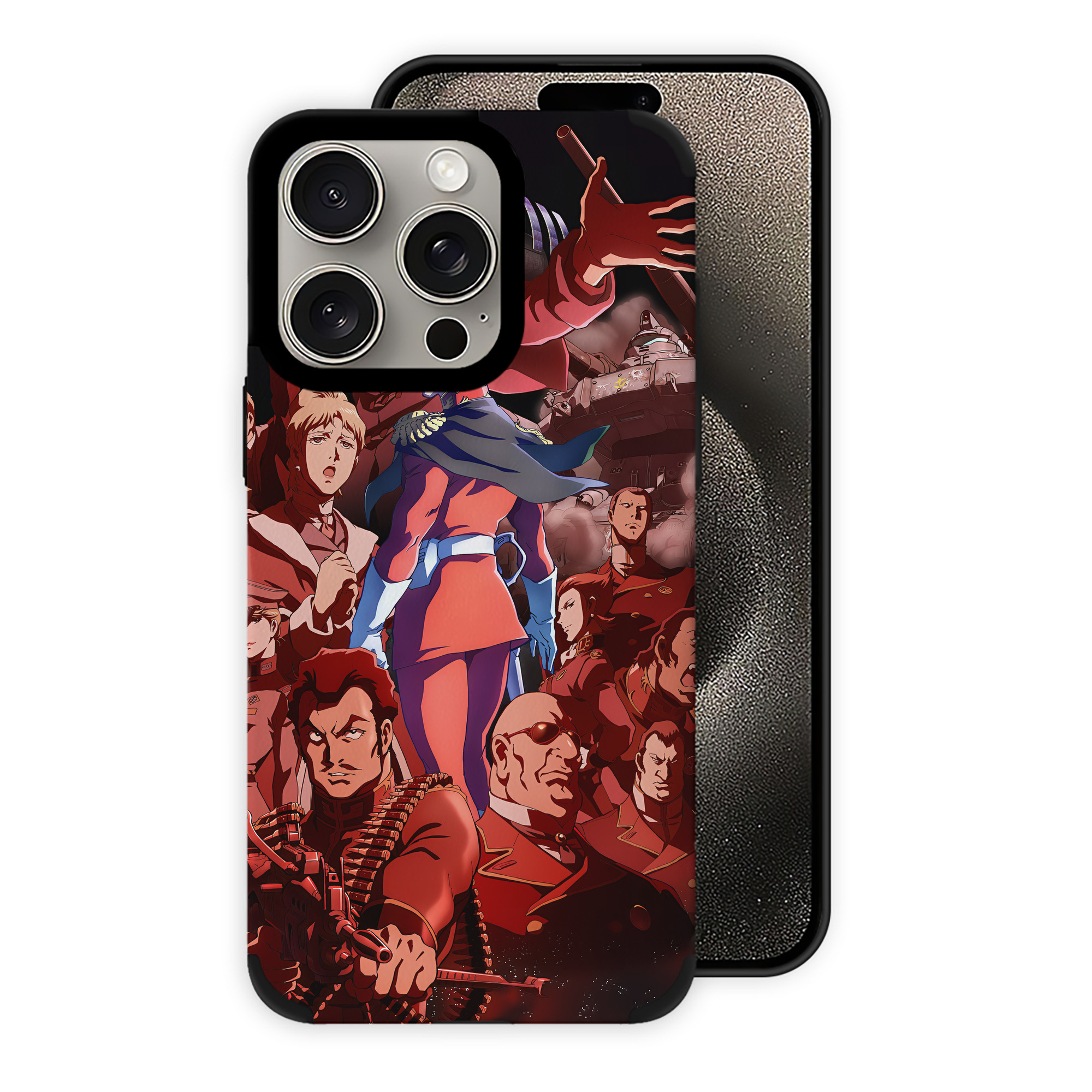 （画像用） 機動戦士ガンダム Mobile Suit Gundam 【iPhone15ProMax対応】 PUレザー スマホケース 耐衝撃＆黄変防止