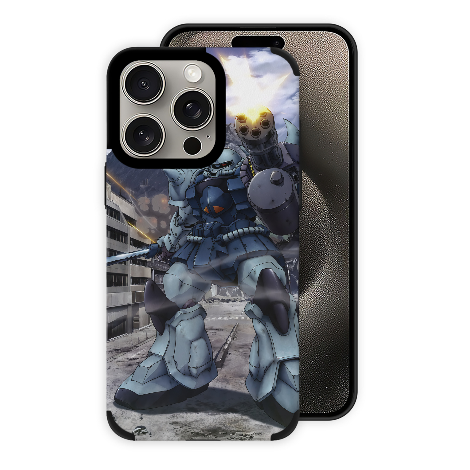 （画像用） 機動戦士ガンダム Mobile Suit Gundam 【iPhone15ProMax対応】 PUレザー スマホケース 耐衝撃＆黄変防止
