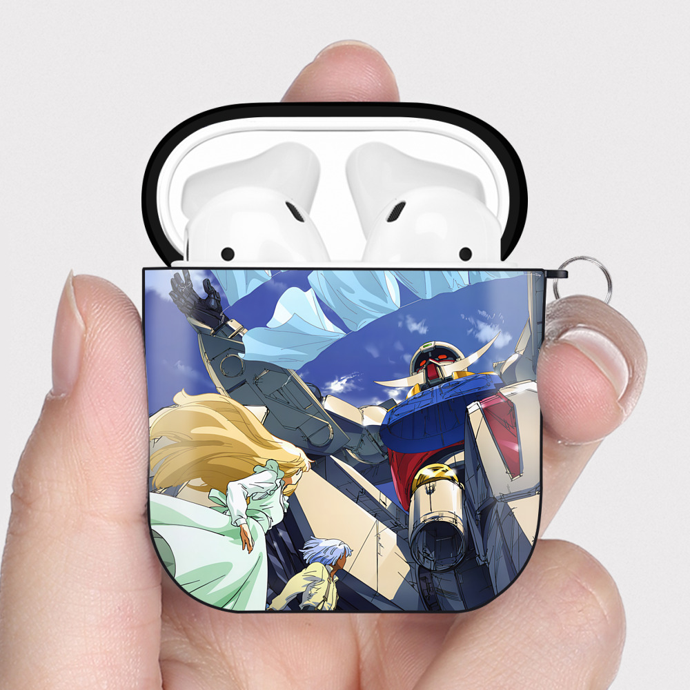 （画像用） 機動戦士ガンダム Mobile Suit Gundam AirPods 第2世代保護ケース ハードシェル ブラック 耐衝撃・防指紋・カラビナ付き