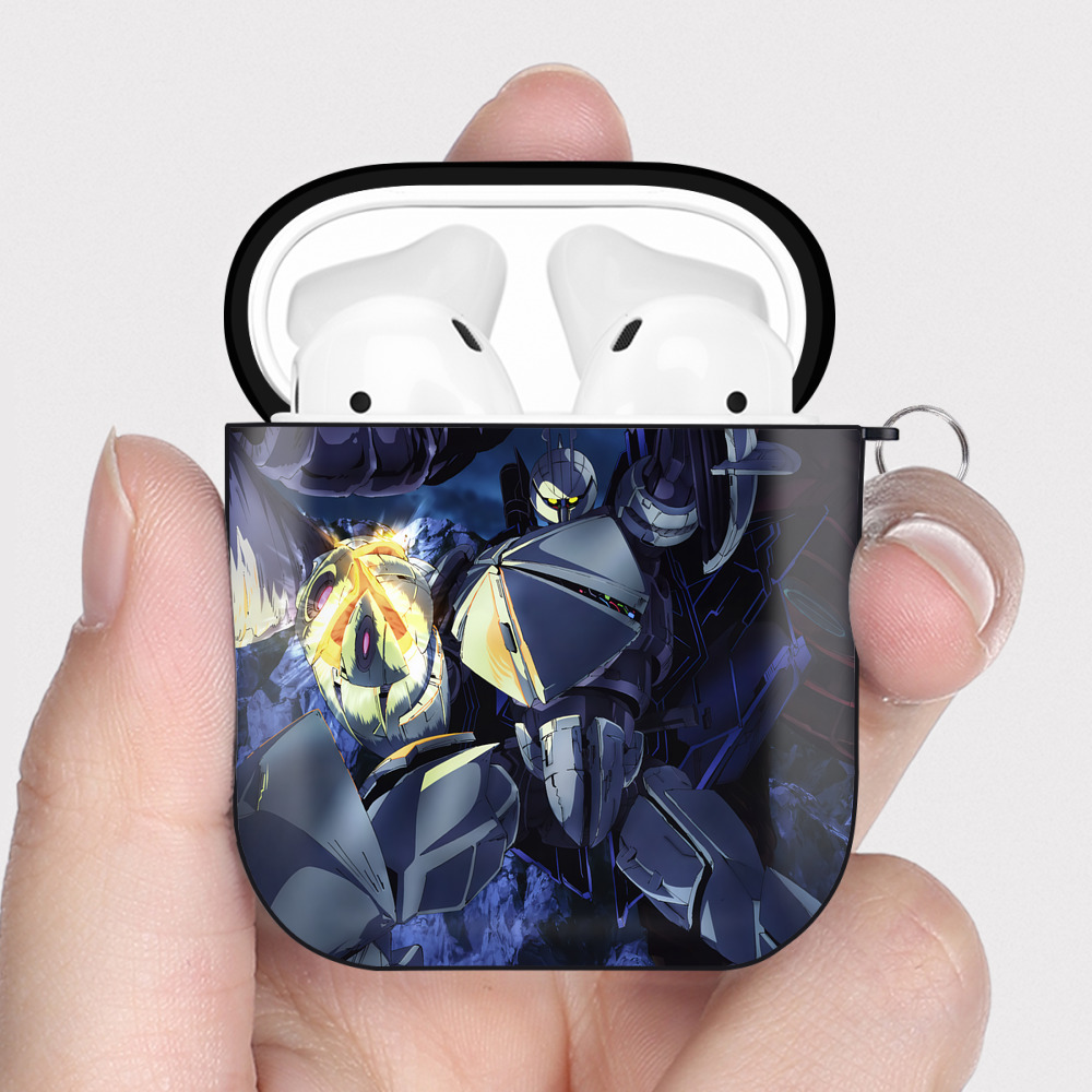 （画像用） 機動戦士ガンダム Mobile Suit Gundam AirPods 第2世代保護ケース ハードシェル ブラック 耐衝撃・防指紋・カラビナ付き