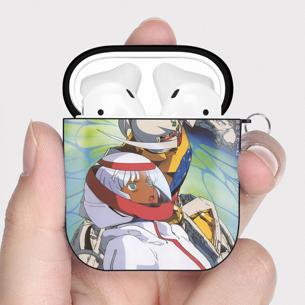 （画像用） 機動戦士ガンダム Mobile Suit Gundam AirPods 第2世代保護ケース ハードシェル ブラック 耐衝撃・防指紋・カラビナ付き