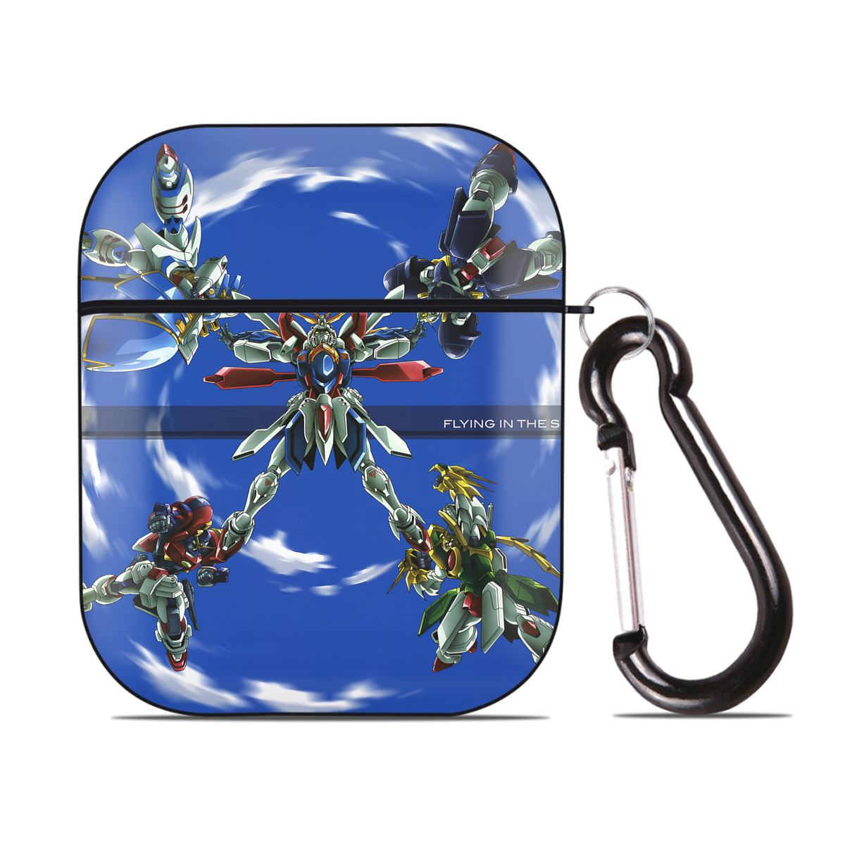 （画像用） 機動戦士ガンダム Mobile Suit Gundam AirPods 第2世代保護ケース ハードシェル ブラック 耐衝撃・防指紋・カラビナ付き