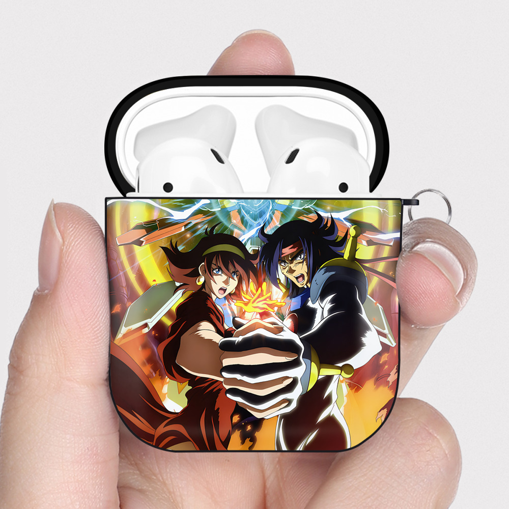 （画像用） 機動戦士ガンダム Mobile Suit Gundam AirPods 第2世代保護ケース ハードシェル ブラック 耐衝撃・防指紋・カラビナ付き