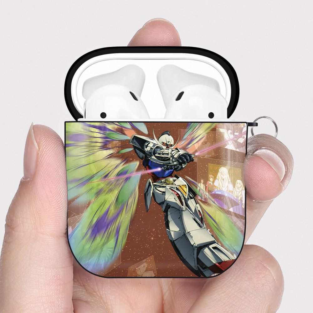 （画像用） 機動戦士ガンダム Mobile Suit Gundam AirPods 第2世代保護ケース ハードシェル ブラック 耐衝撃・防指紋・カラビナ付き
