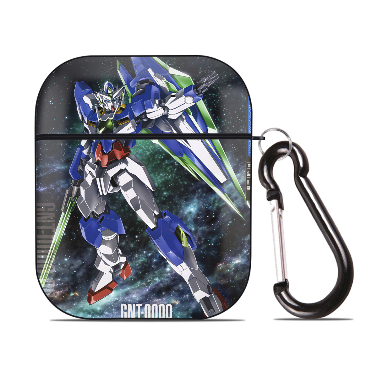 （画像用） 機動戦士ガンダム Mobile Suit Gundam AirPods 第2世代保護ケース ハードシェル ブラック 耐衝撃・防指紋・カラビナ付き