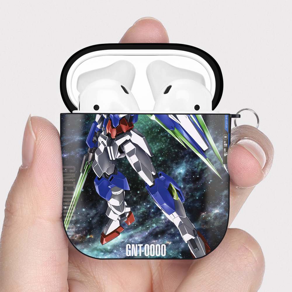 （画像用） 機動戦士ガンダム Mobile Suit Gundam AirPods 第2世代保護ケース ハードシェル ブラック 耐衝撃・防指紋・カラビナ付き