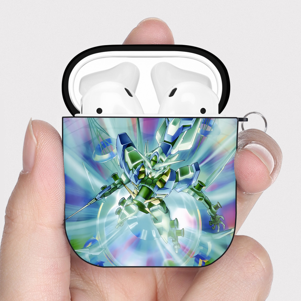 （画像用） 機動戦士ガンダム Mobile Suit Gundam AirPods 第2世代保護ケース ハードシェル ブラック 耐衝撃・防指紋・カラビナ付き