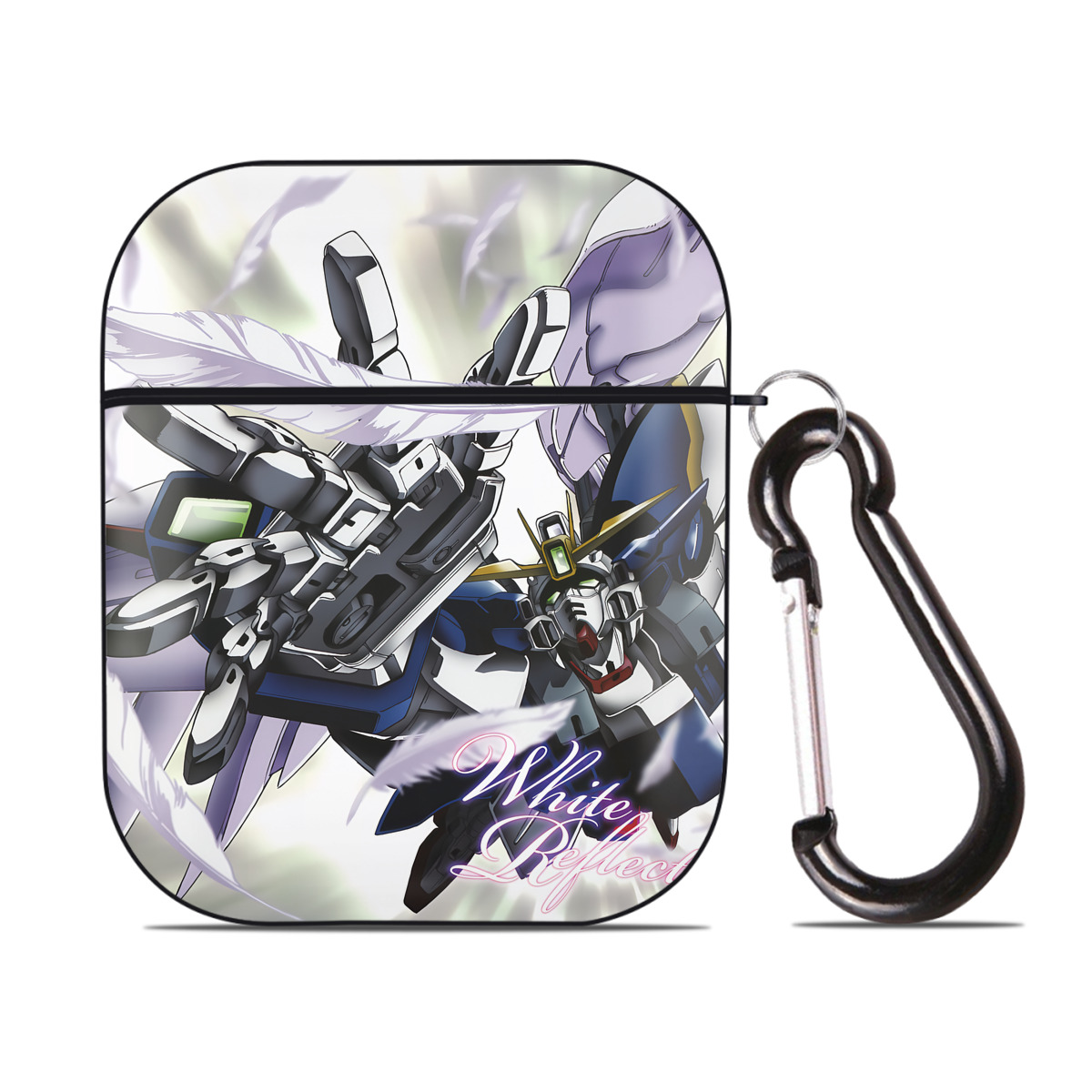 （画像用） 機動戦士ガンダム Mobile Suit Gundam AirPods 第2世代保護ケース ハードシェル ブラック 耐衝撃・防指紋・カラビナ付き