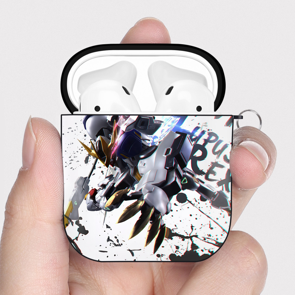 （画像用） 機動戦士ガンダム Mobile Suit Gundam AirPods 第2世代保護ケース ハードシェル ブラック 耐衝撃・防指紋・カラビナ付き