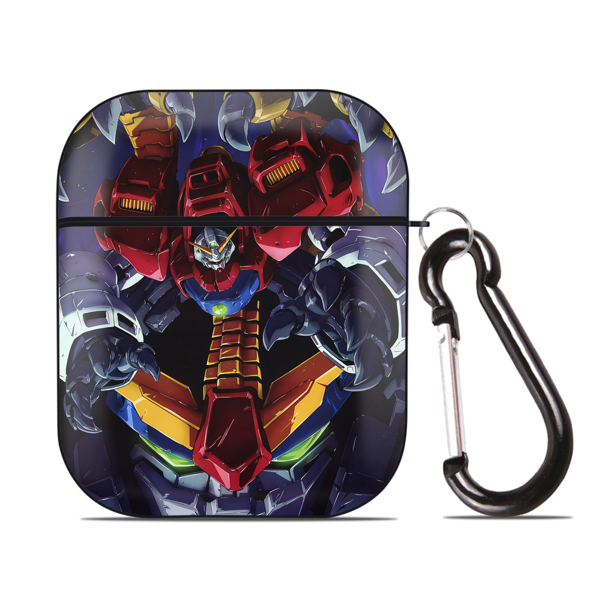（画像用） 機動戦士ガンダム Mobile Suit Gundam AirPods 第2世代保護ケース ハードシェル ブラック 耐衝撃・防指紋・カラビナ付き